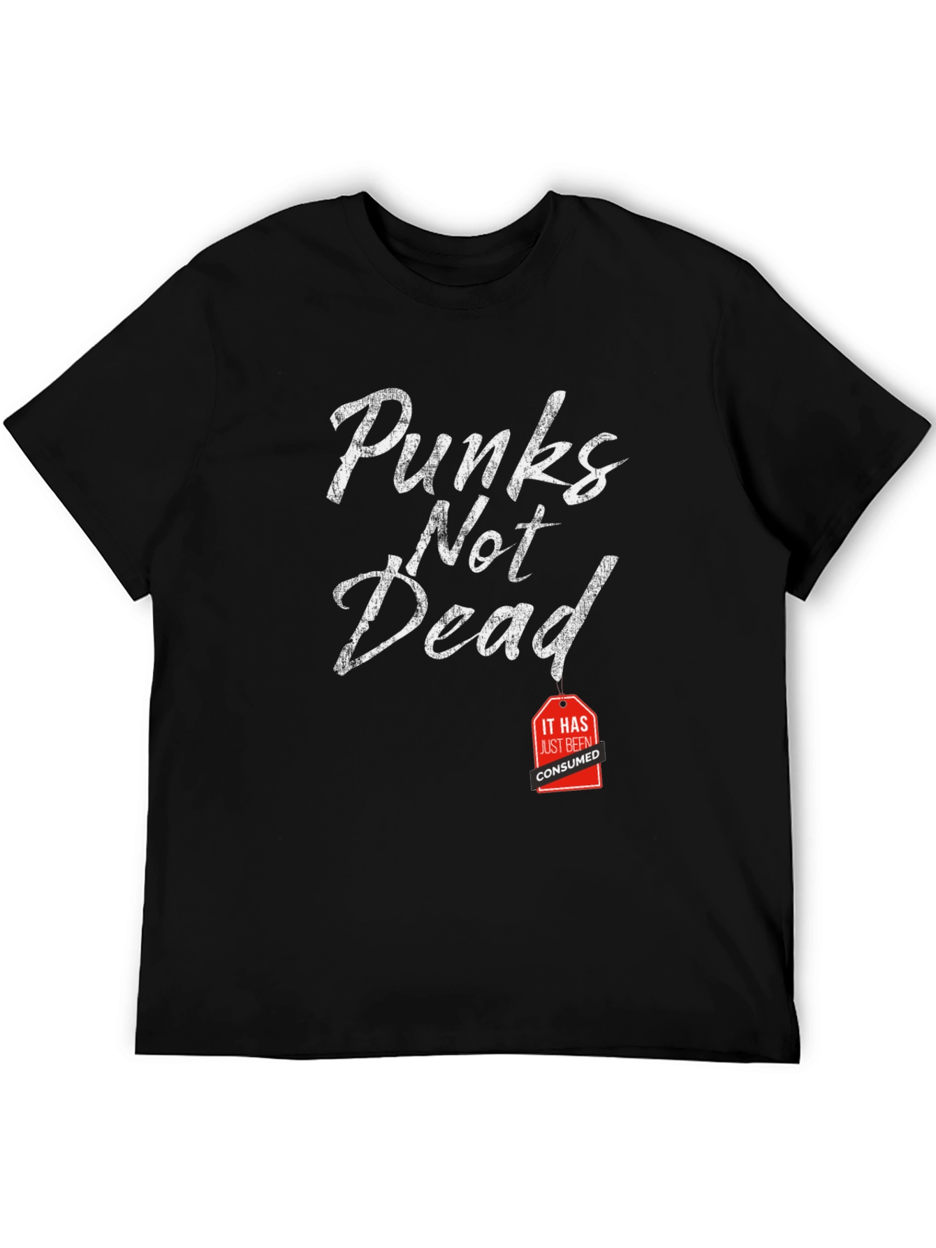 Black Punkn's Not Dead Funny Graphic Tee view 5