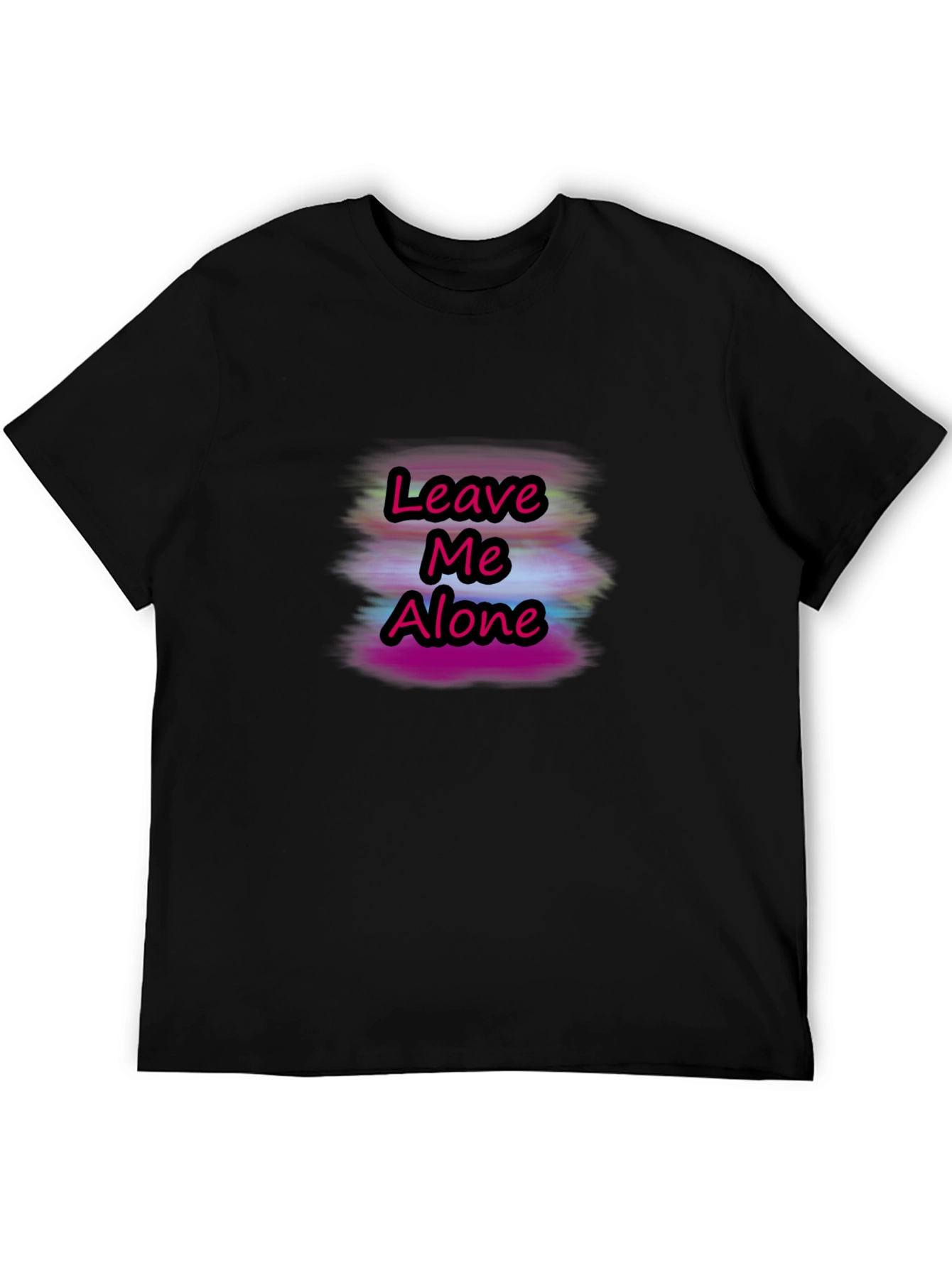 Black Leave Me Alone Graphic T-Shirt - Black view 5