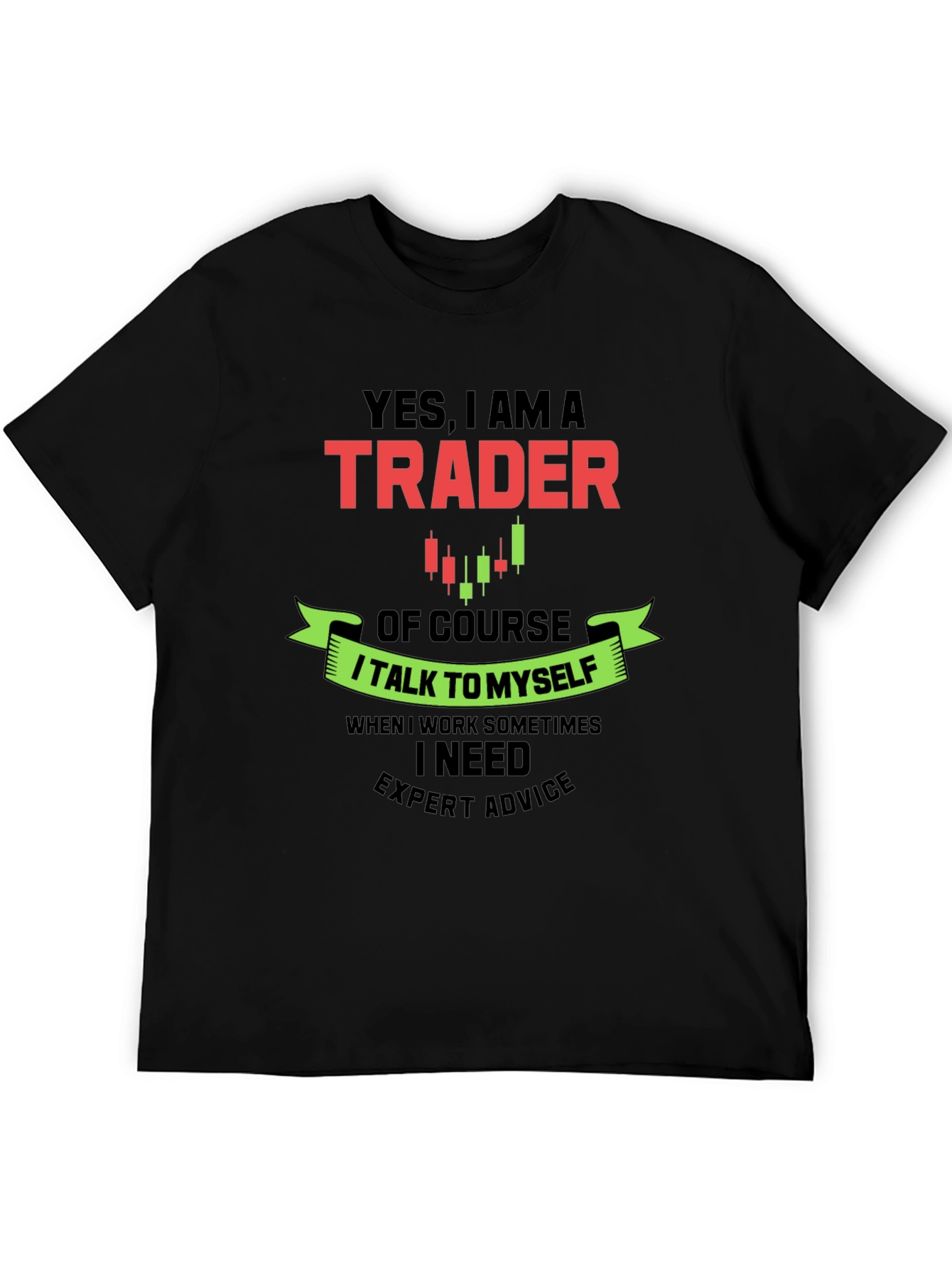 Black Trader Graphic Tee - Expert Advice T-Shirt view 5