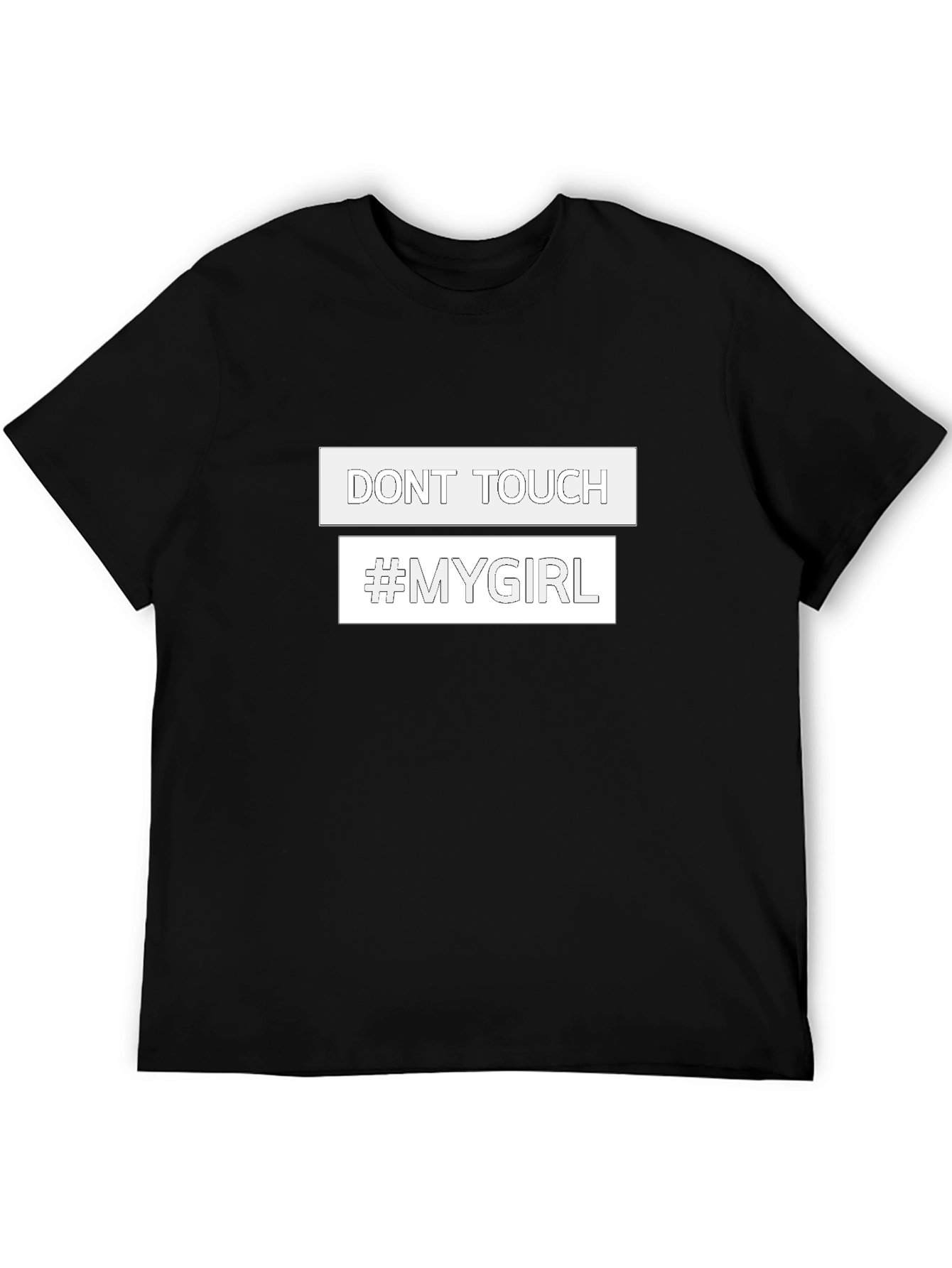 Black Don't Touch My Girl Graphic T-Shirt - Black view 5