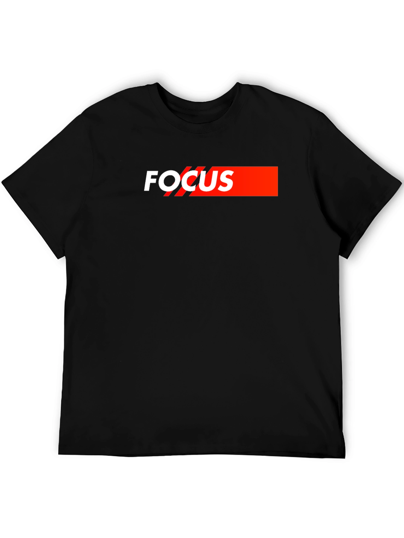 Black Focus Graphic Tee - Bold & Stylish Cotton Blend Shirt view 5
