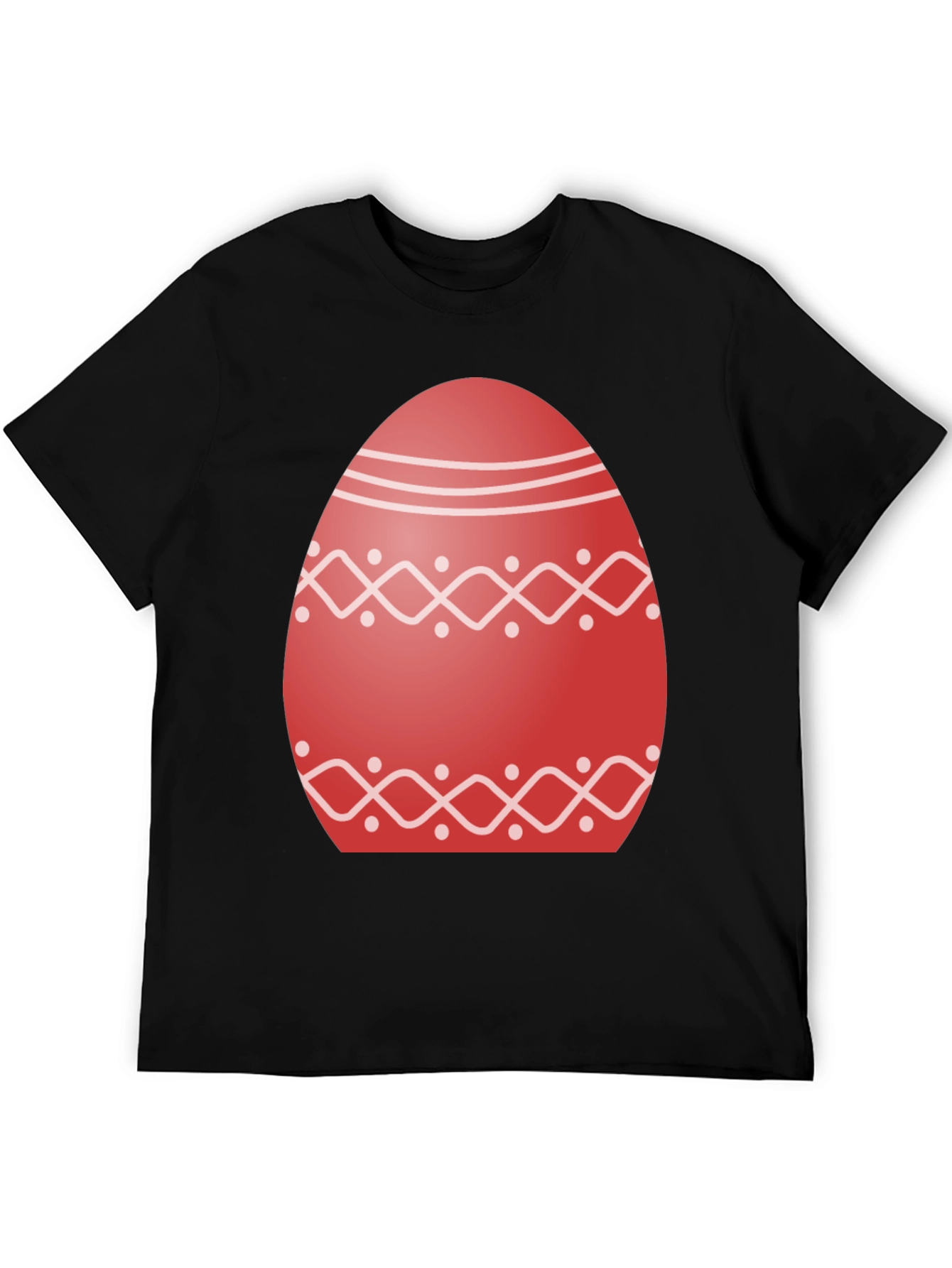 Camiseta Negra Huevo Pascua Decorado