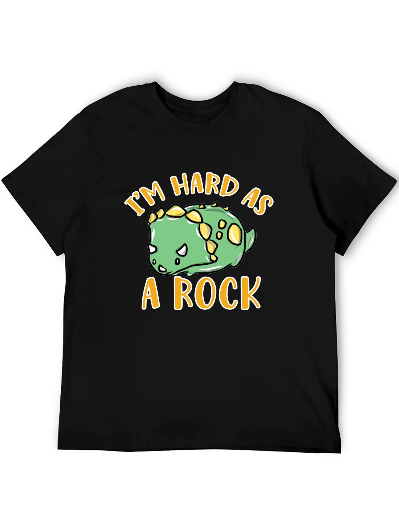 Black I'm Hard As A Rock Dino T-Shirt view 5