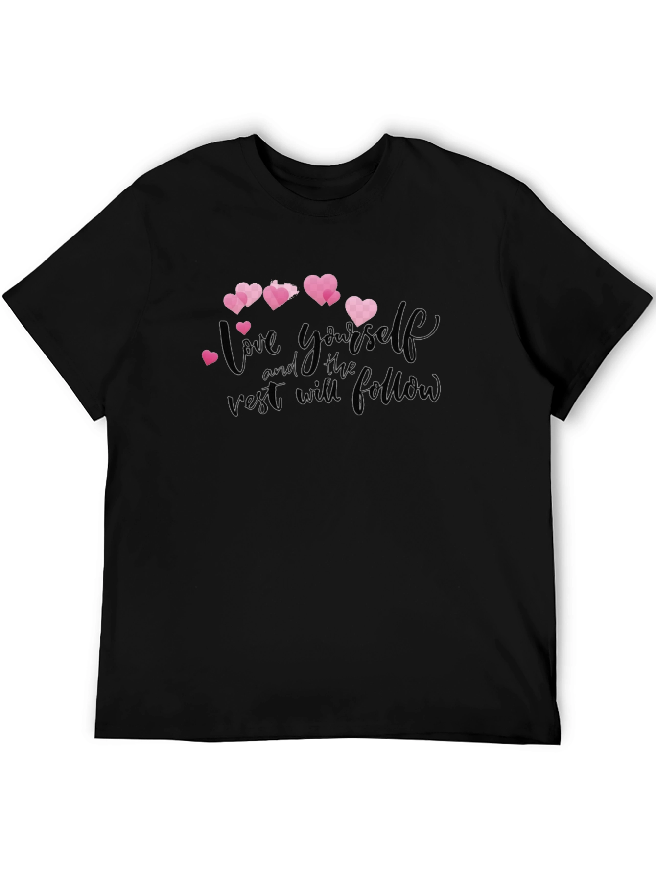 Black Love Yourself Graphic T-Shirt view 5