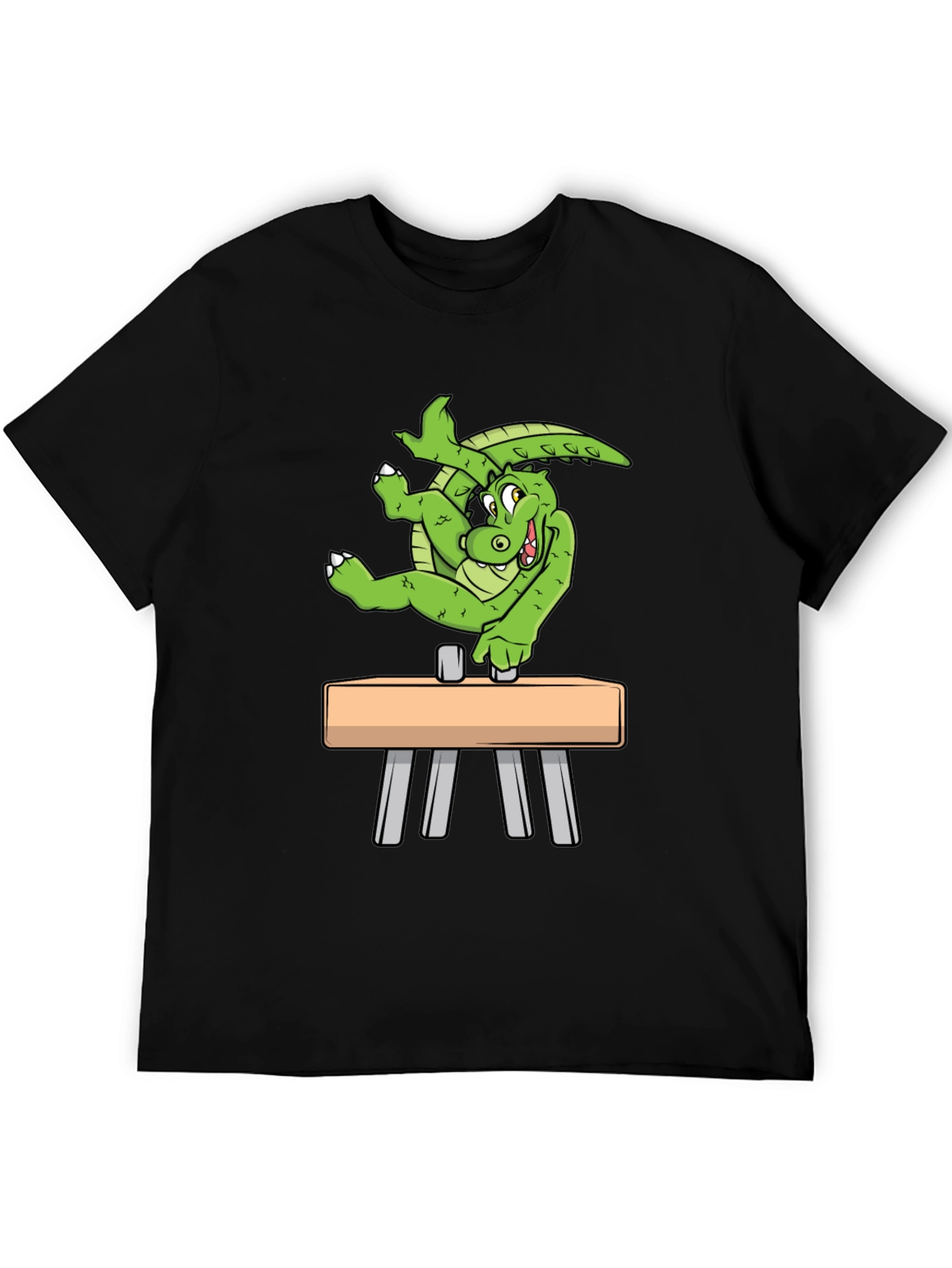 Black Gymnastics Crocodile T-Shirt view 5