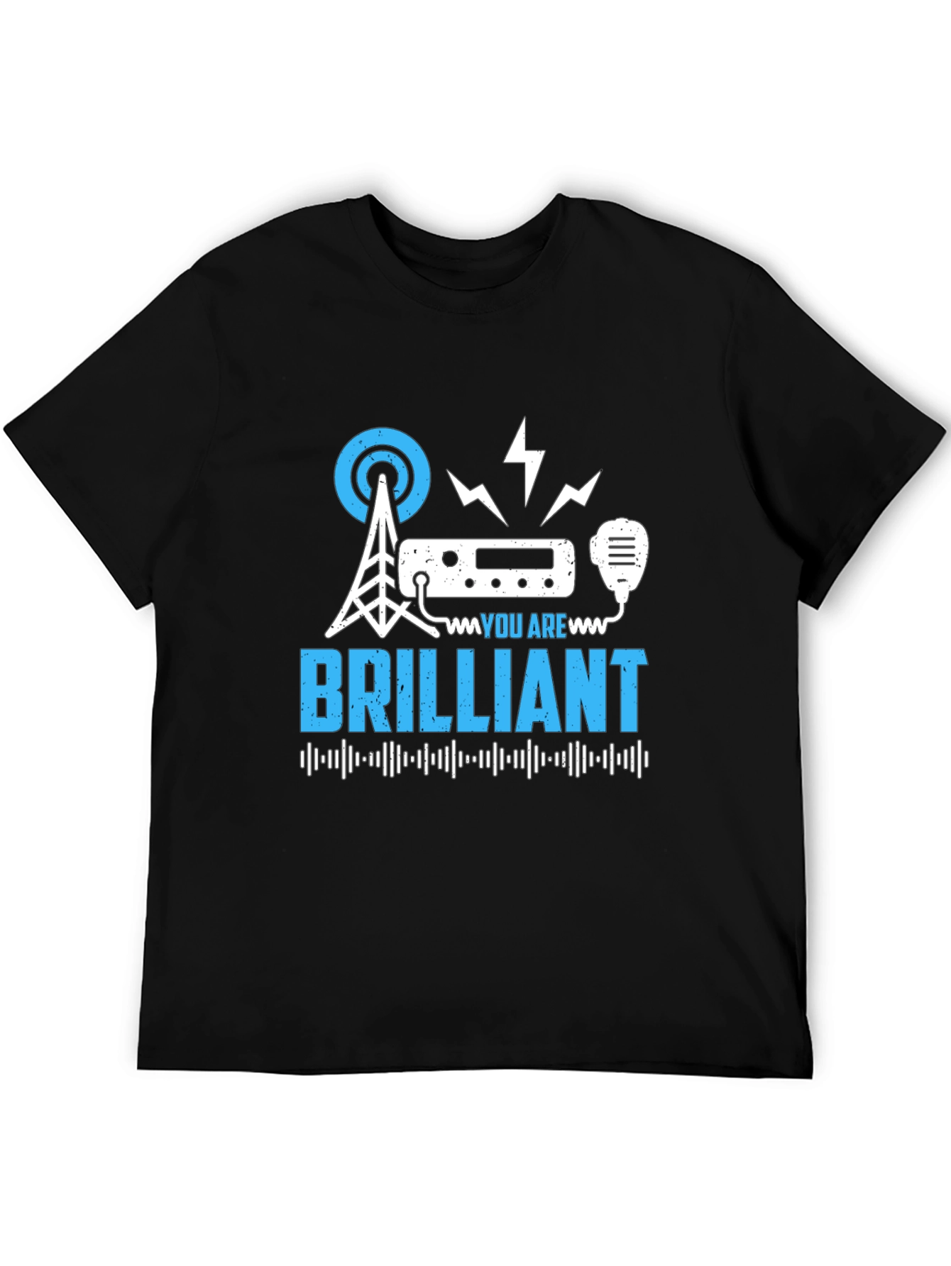 Black Brilliant Ham Radio T-Shirt - Operator Design view 5