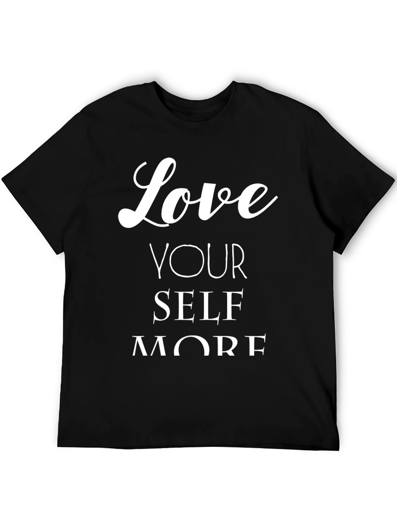 Black Love Yourself More Graphic T-Shirt - Men's Black Tee view 5