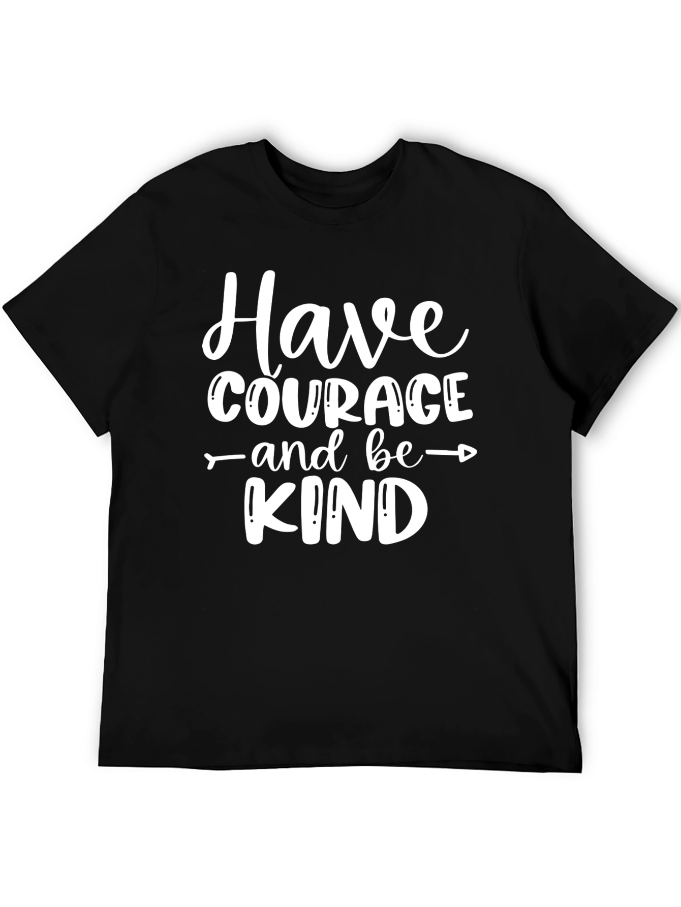 Black Courage and Kind Black Graphic Tee view 5