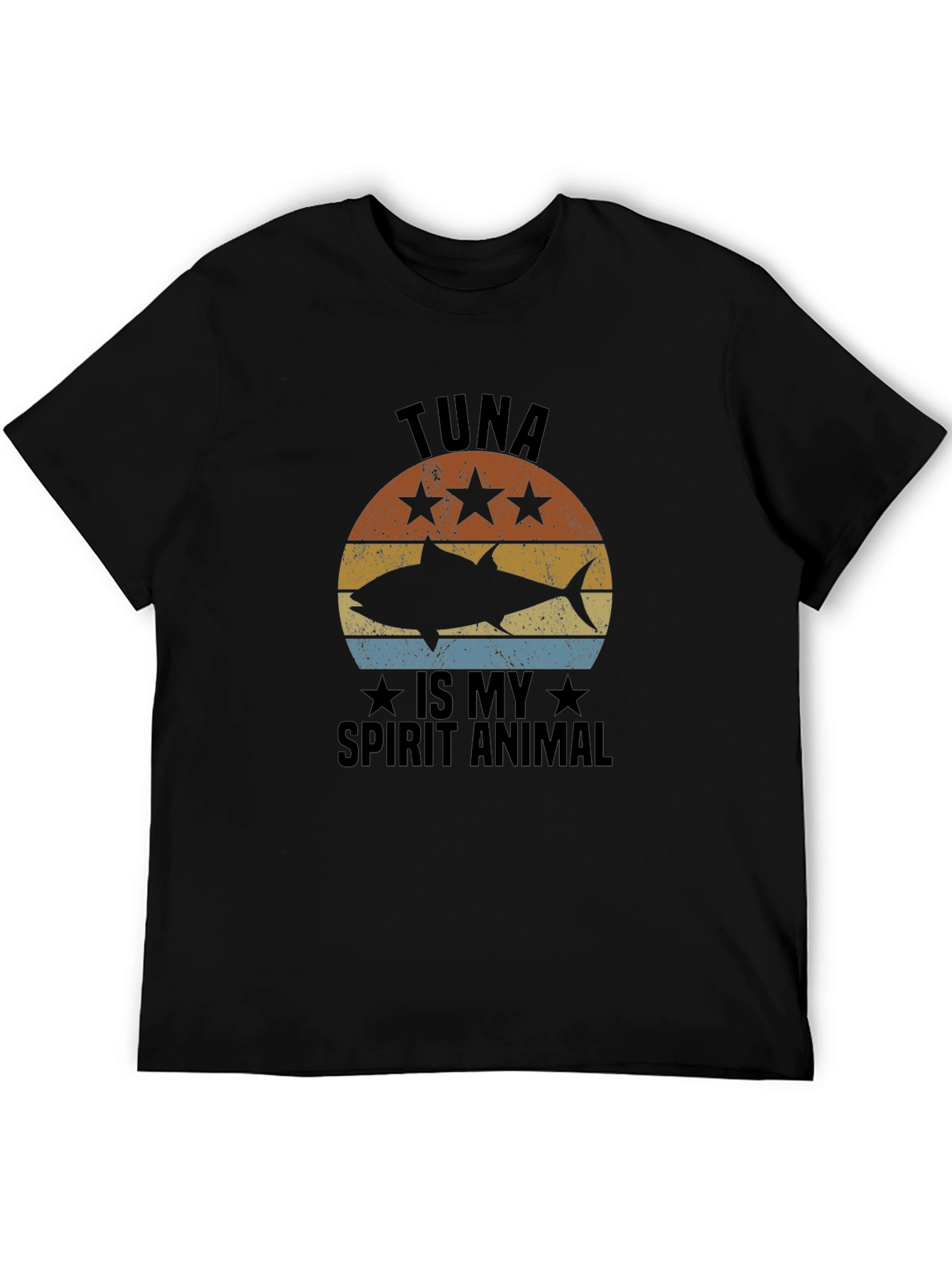 Black Tuna Is My Spirit Animal Black T-Shirt view 5