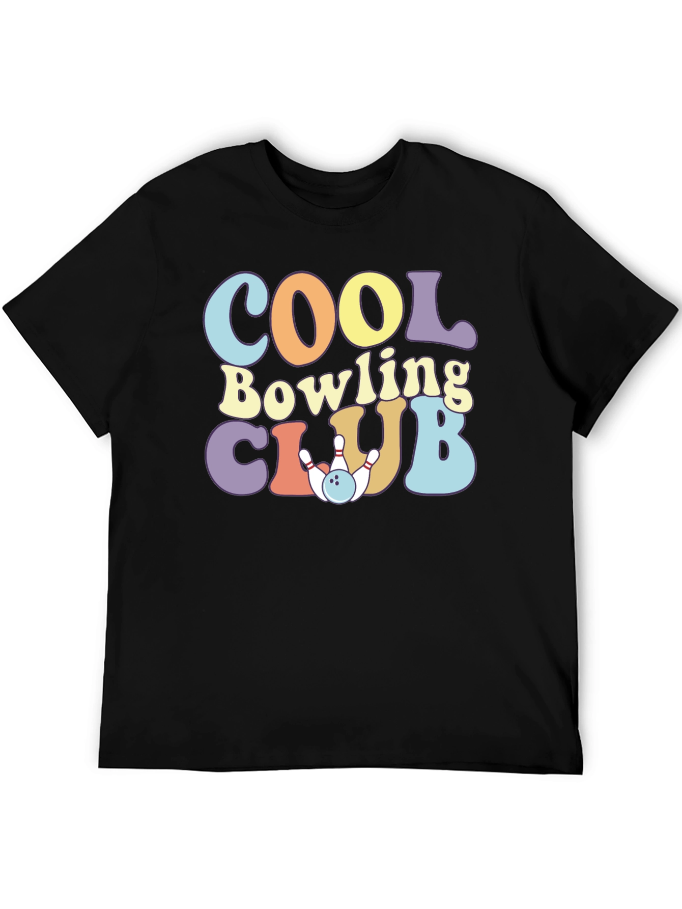 Black Cool Bowling Club Graphic Tee view 5