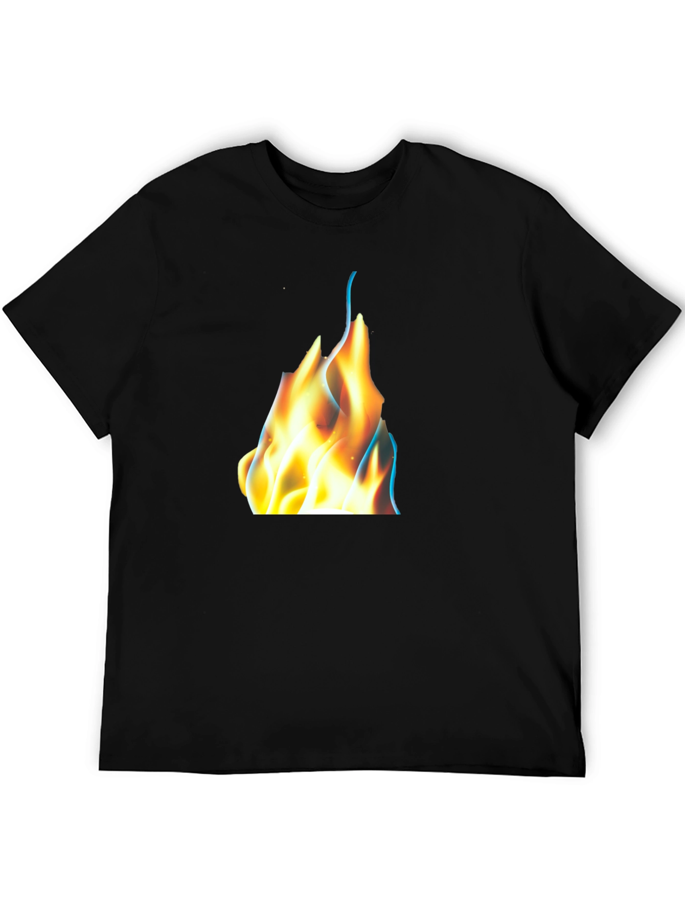Black Flame Graphic Black T-Shirt view 5