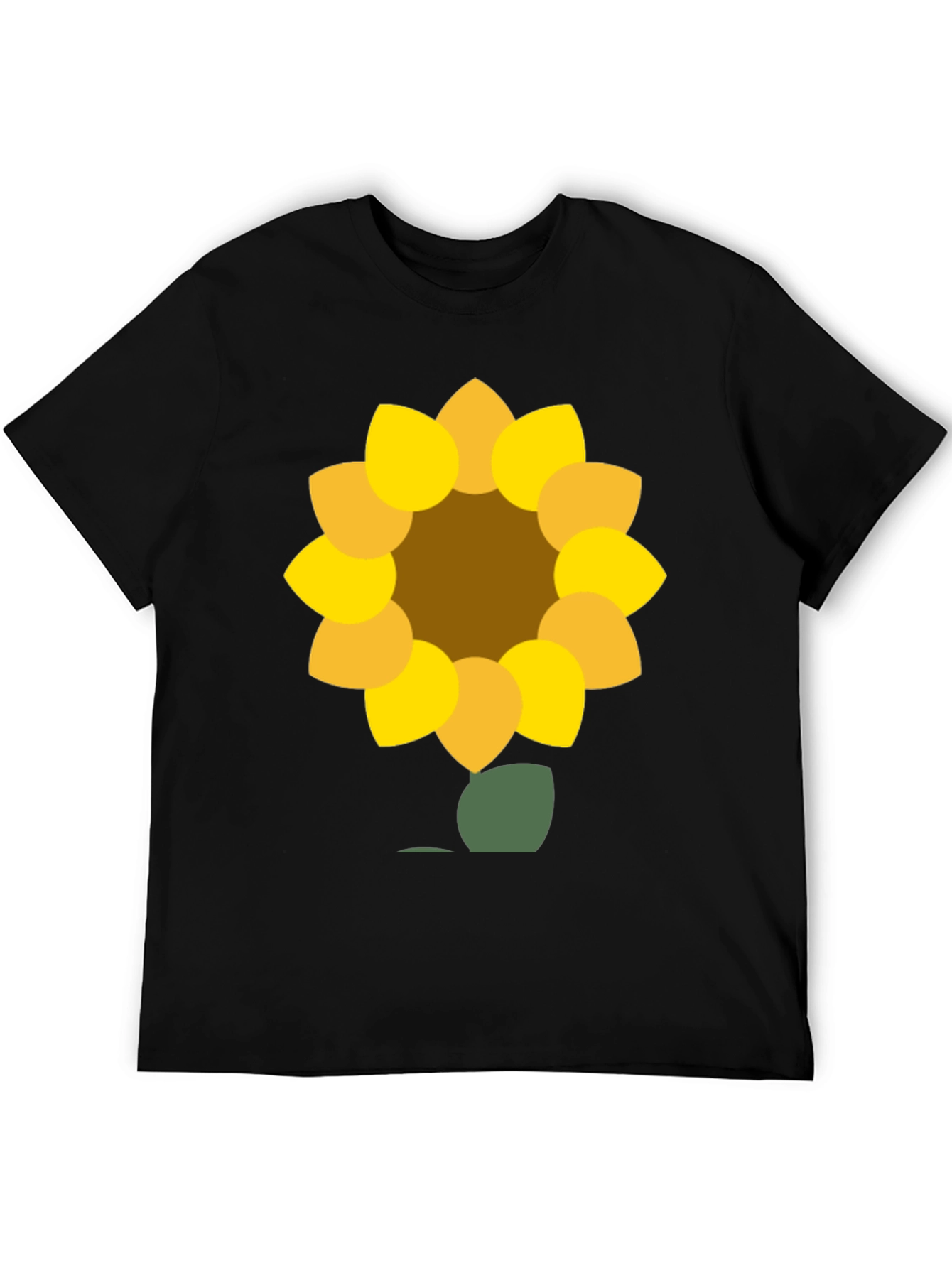 Black Sunflower Graphic Tee - Black Cotton Blend view 5