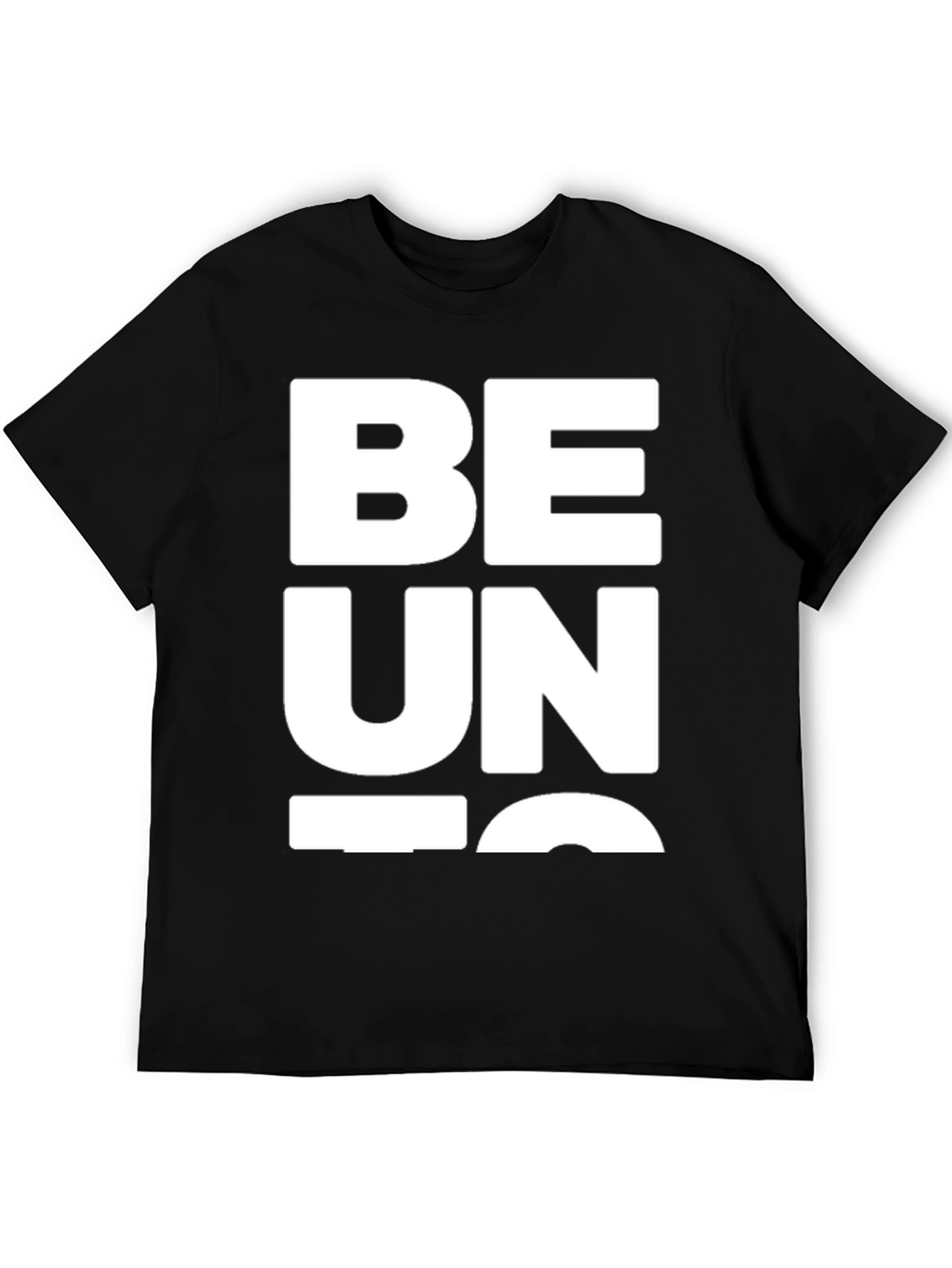 Black Be Unique Graphic Tee - Black Cotton Blend view 5