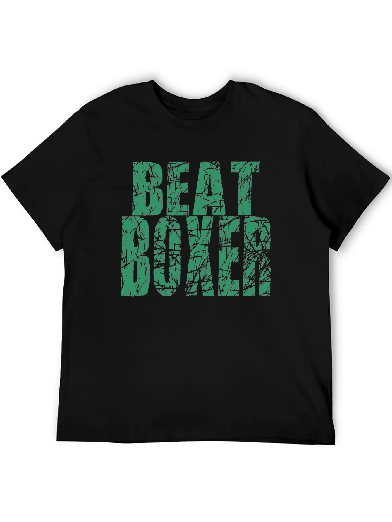 Black Beat Boxer Graphic Tee - Sporty Black T-Shirt view 5