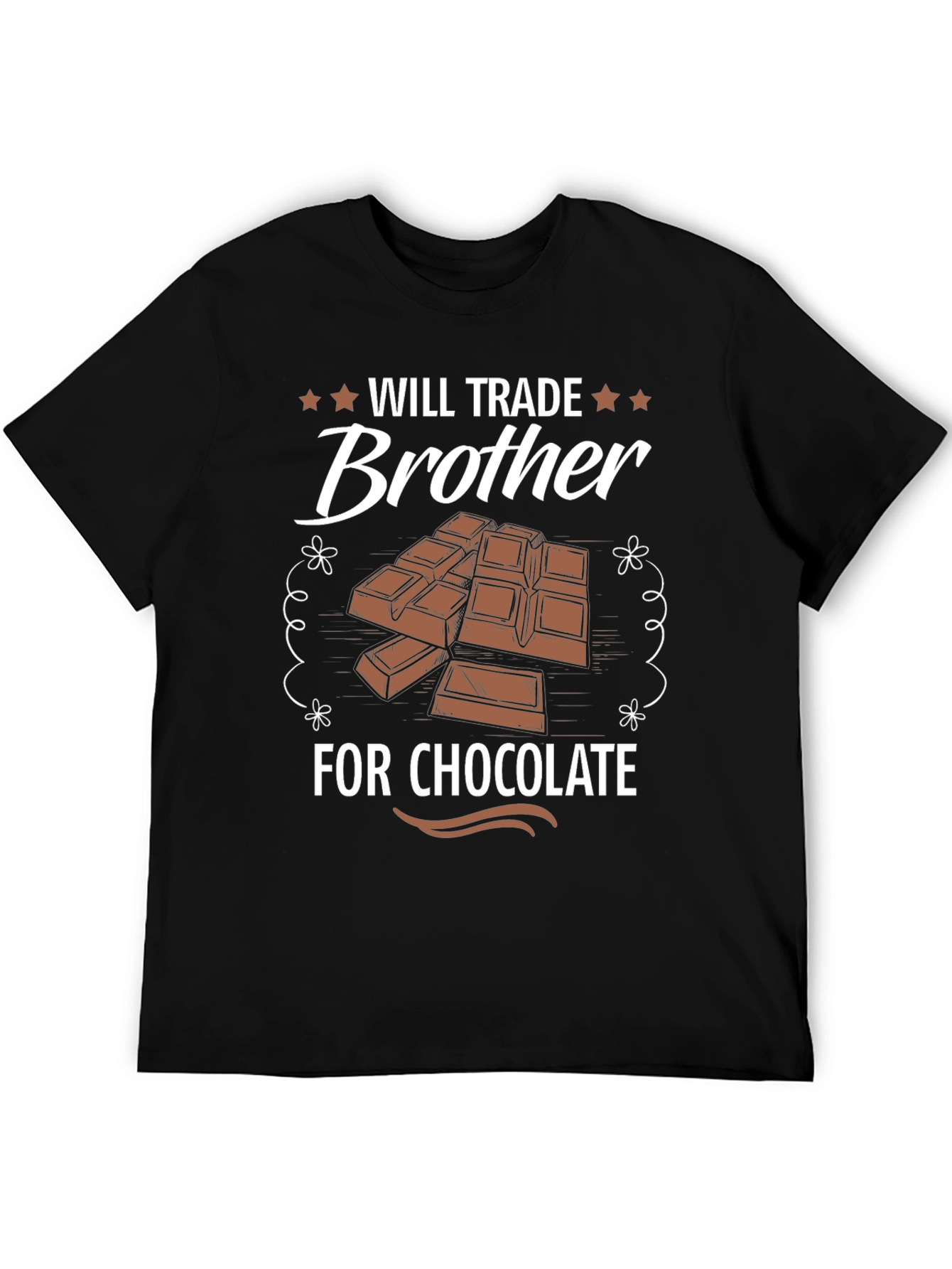 Black Will Trade Brother for Chocolate Funny T-Shirt view 5