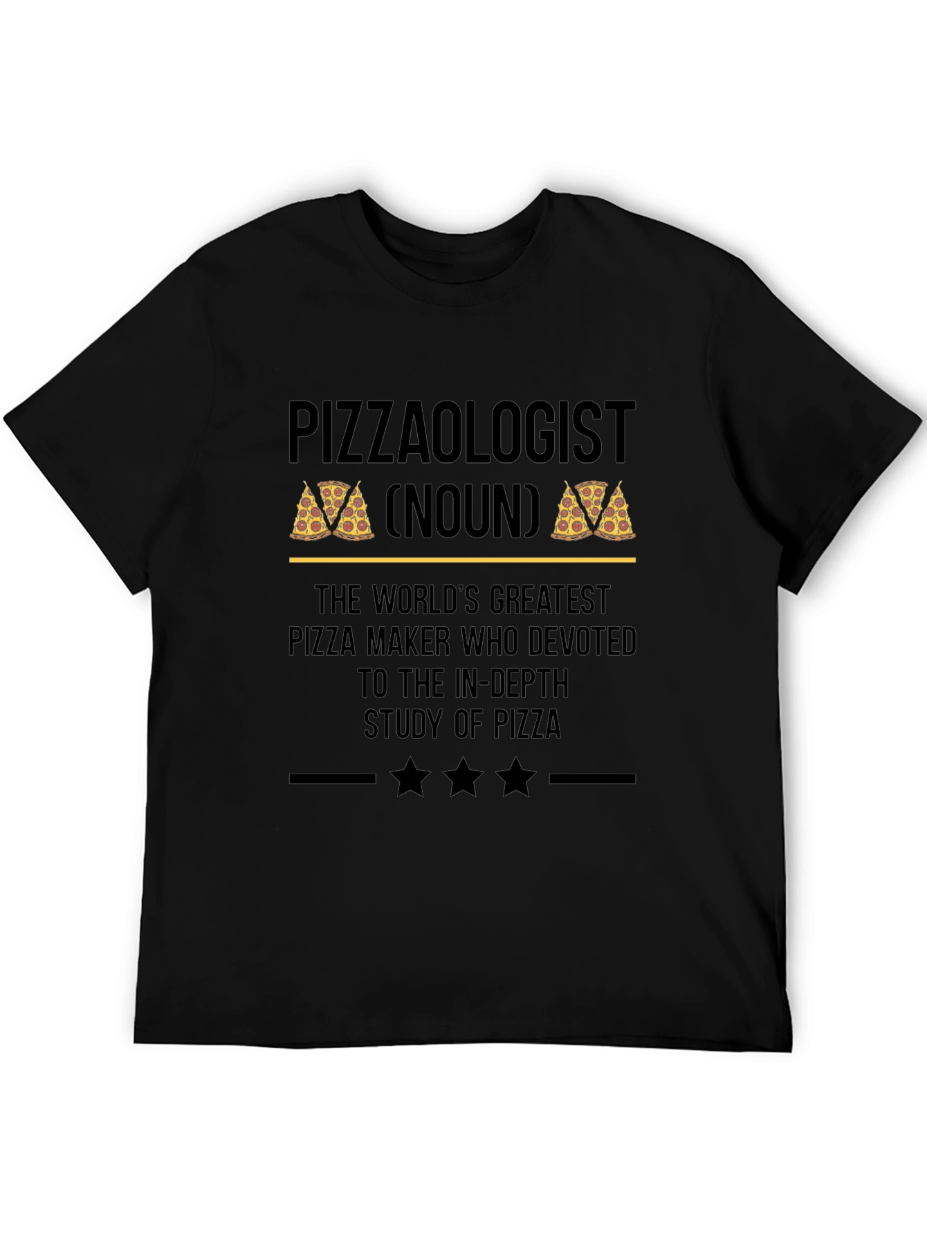 Black Pizzaologist T-Shirt - Funny Pizza Lover Gift view 5