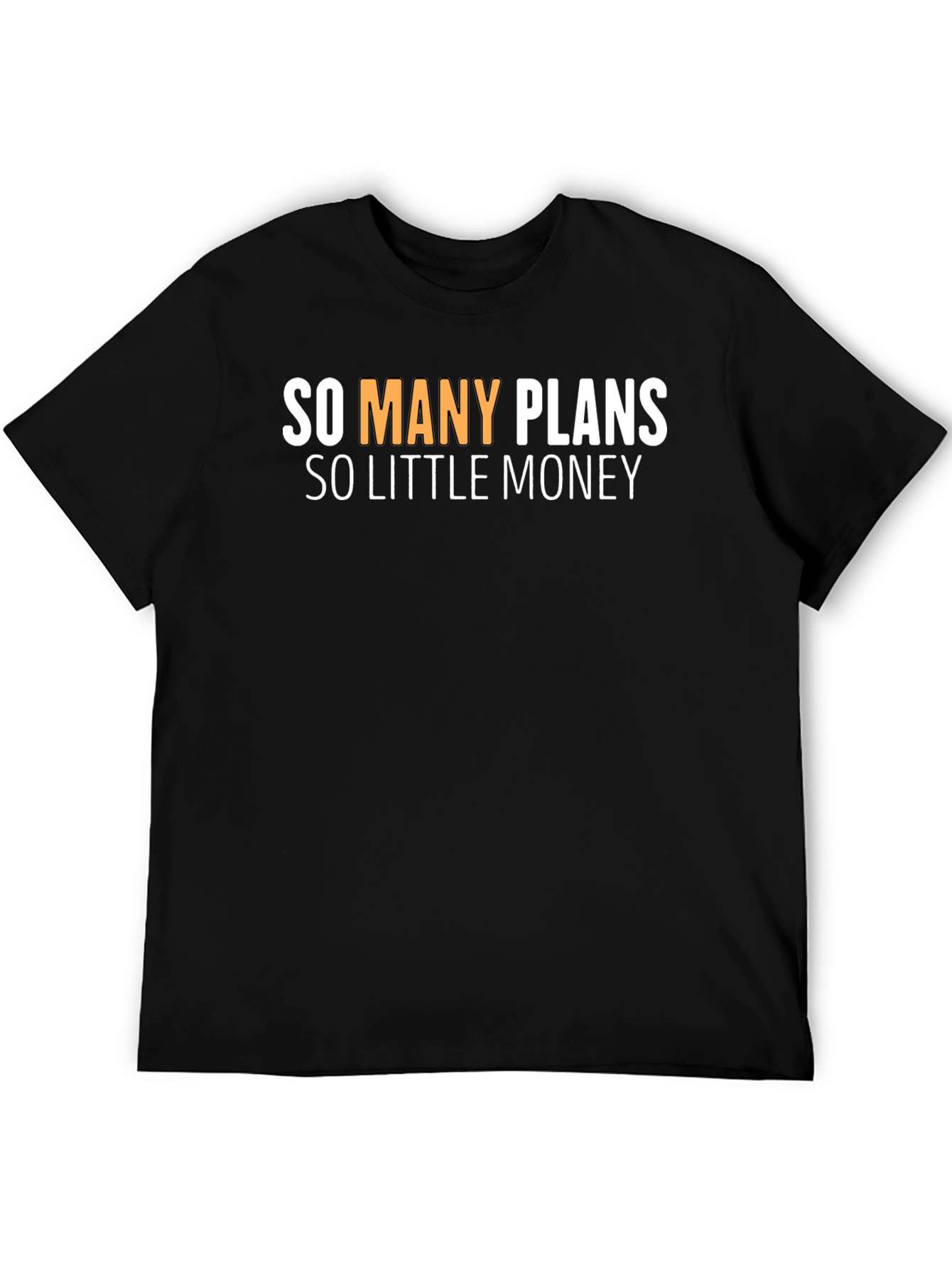 Black So Many Plans, So Little Money Graphic Tee view 5