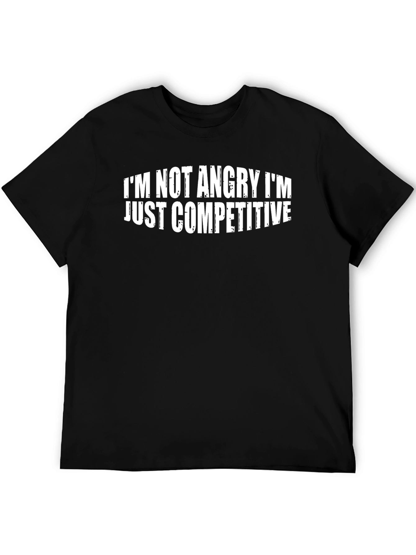 Black I'm Not Angry Competitive Graphic T-Shirt view 5