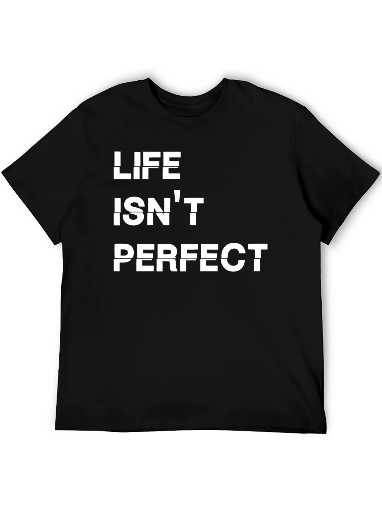 Black Life Isn't Perfect Graphic Tee - Relaxed Fit view 5