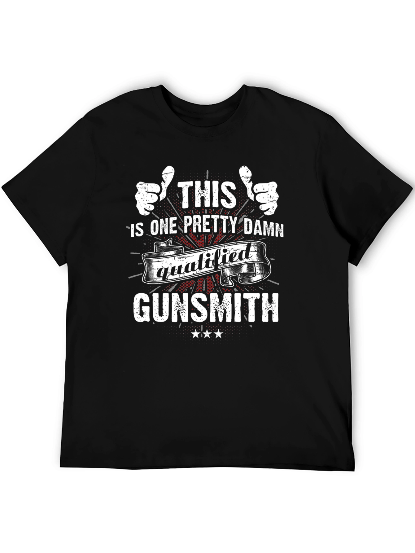 Black Qualified Gunsmith Graphic T-Shirt view 5