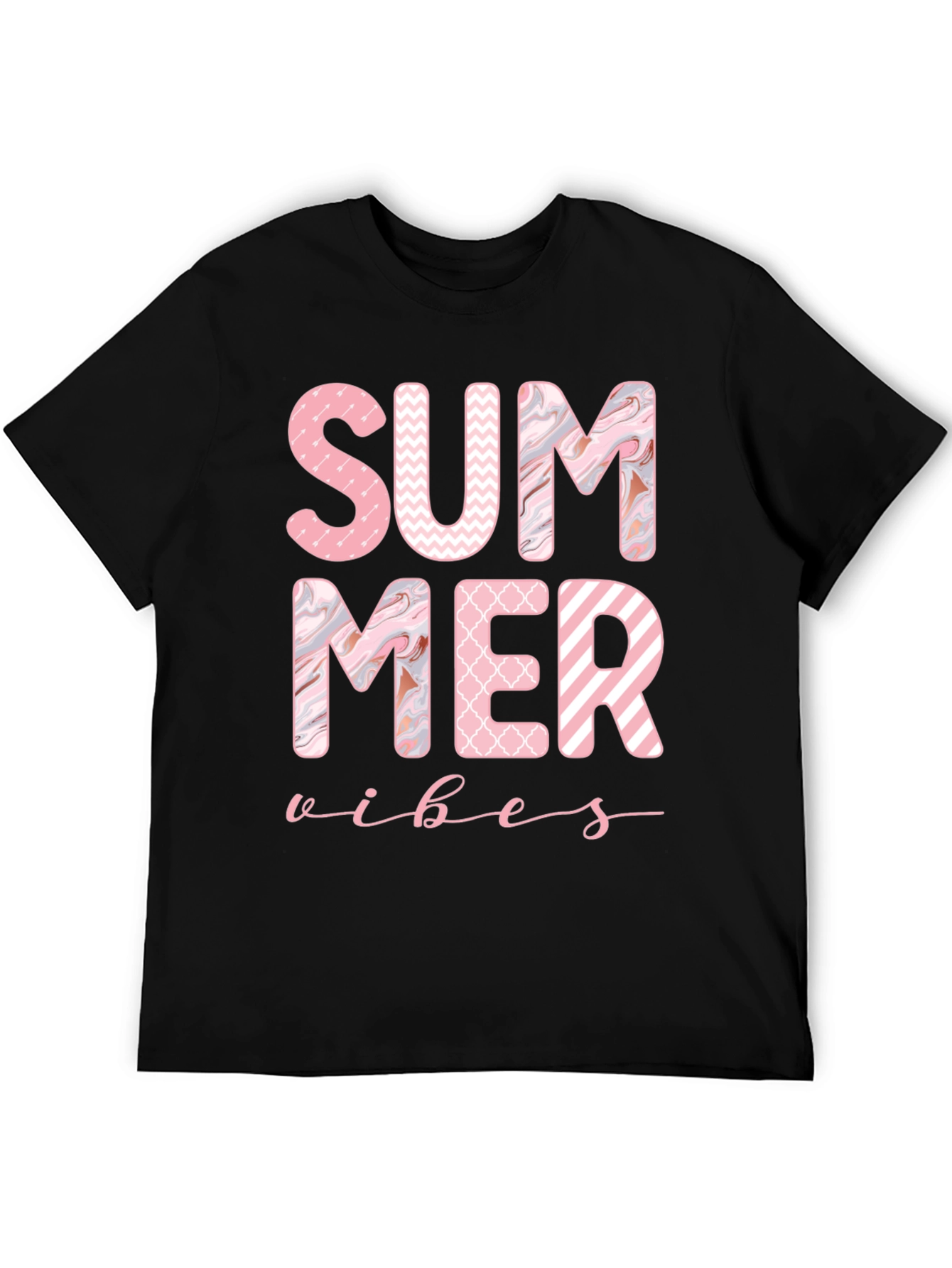 Black Summer Vibes Black Graphic Tee view 5