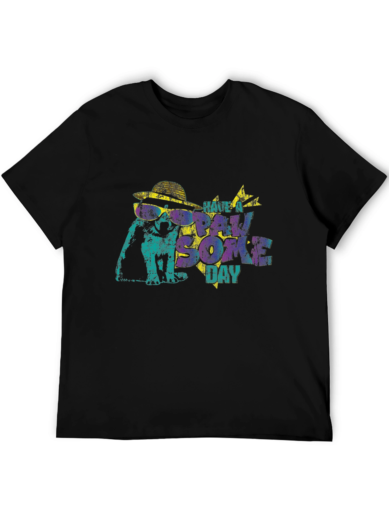 Black Cool Dog Graphic Tee - Have a Paw-some Day! view 5