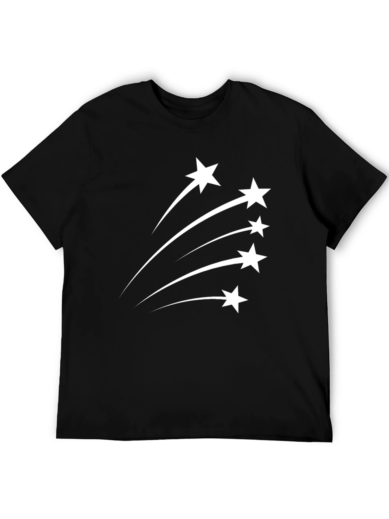 Black Shooting Star Graphic Tee - Stylish Casual Wear view 5
