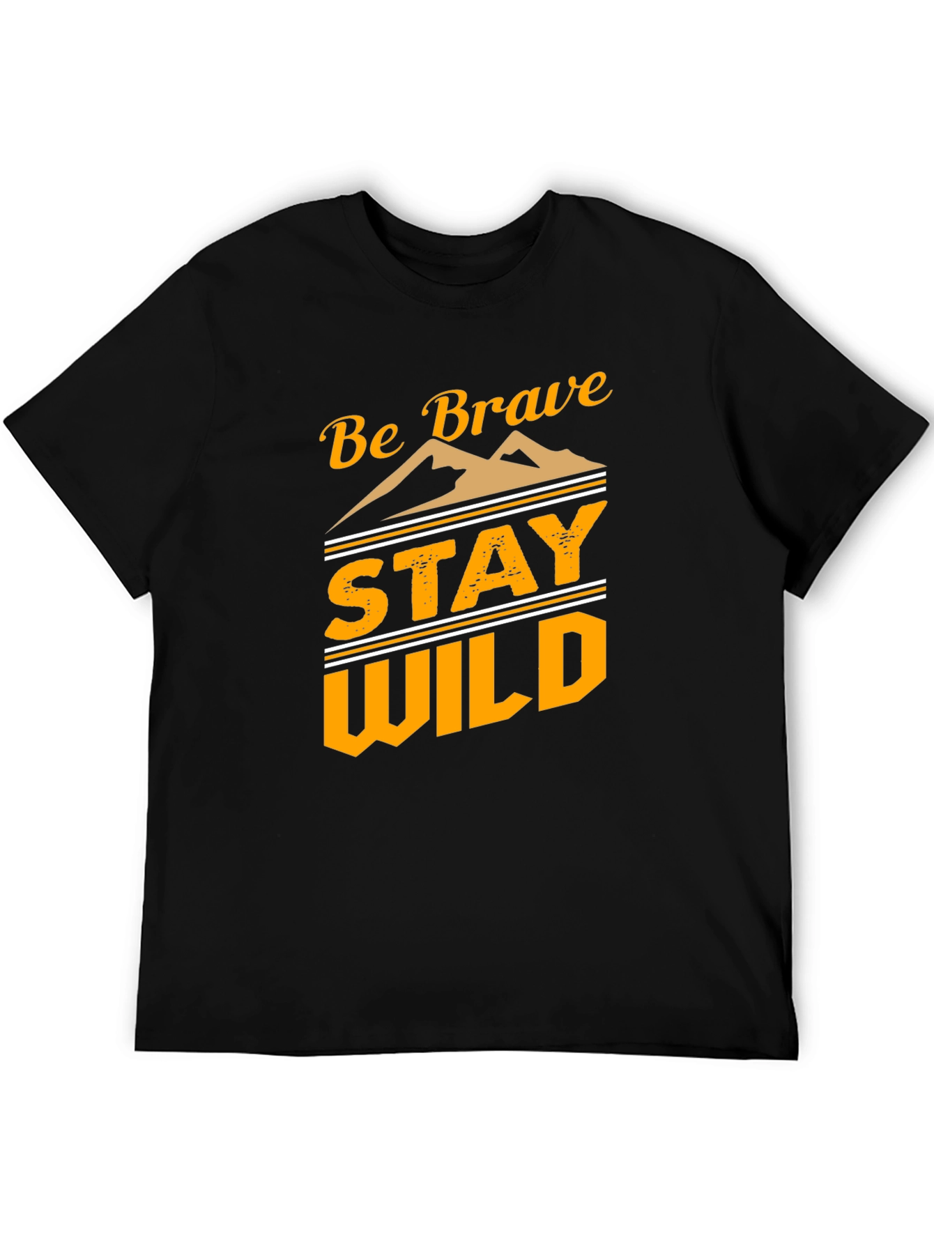 Black Be Brave Stay Wild Graphic Tee - Black view 5