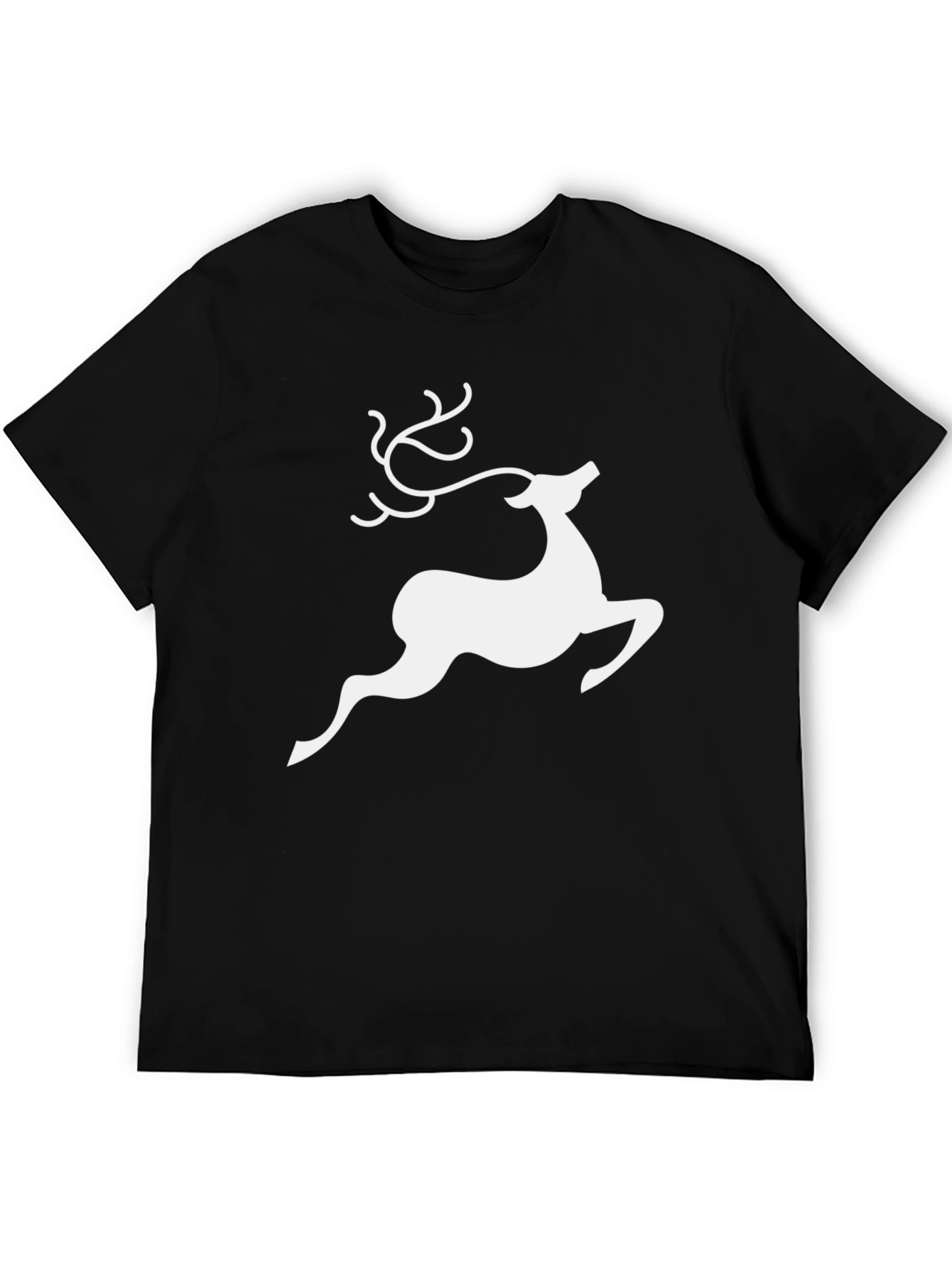 Black Reindeer Graphic Tee - Black Holiday Shirt view 5