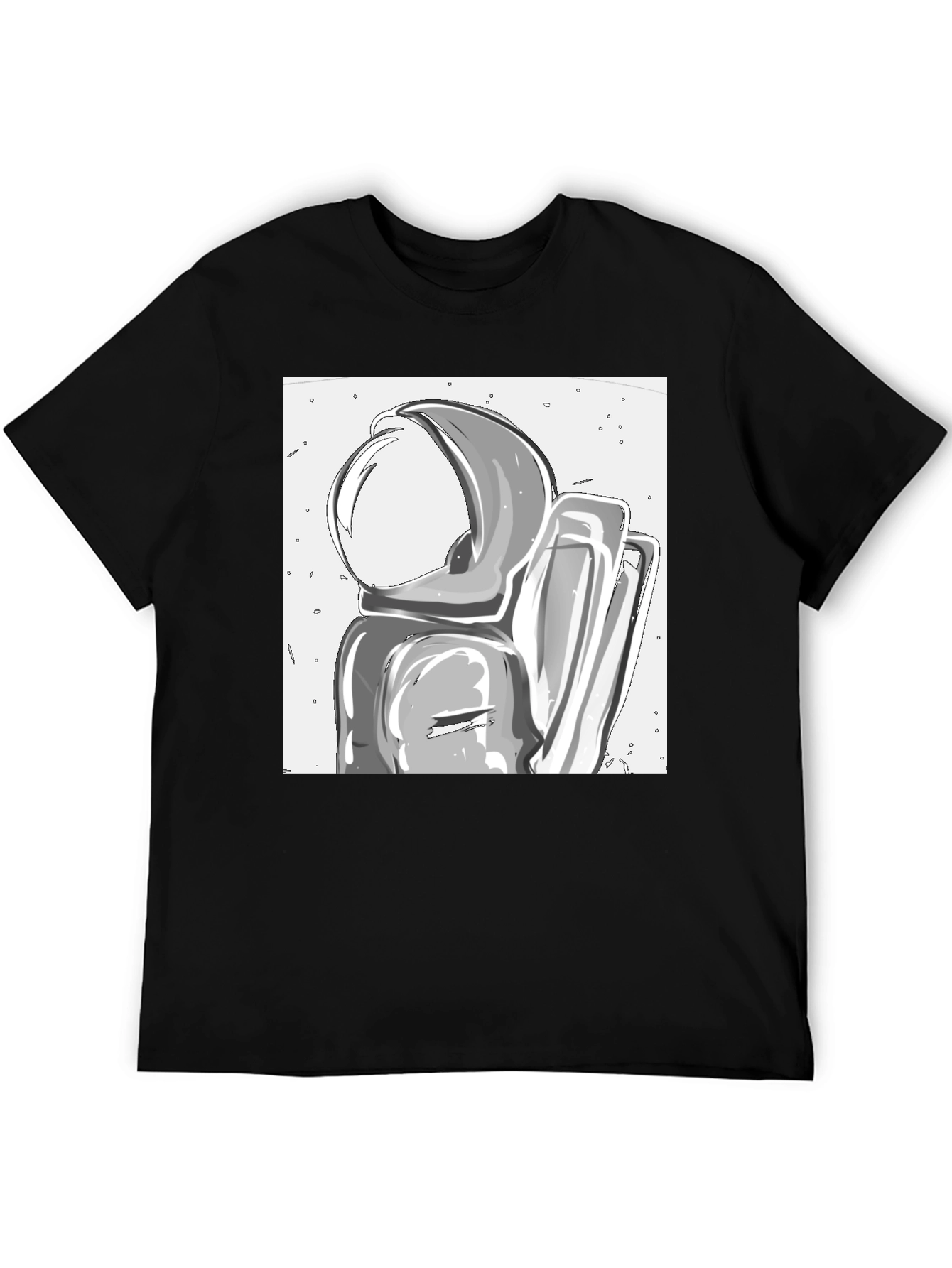 Black Astronaut Graphic Tee - Cool Space Design view 5