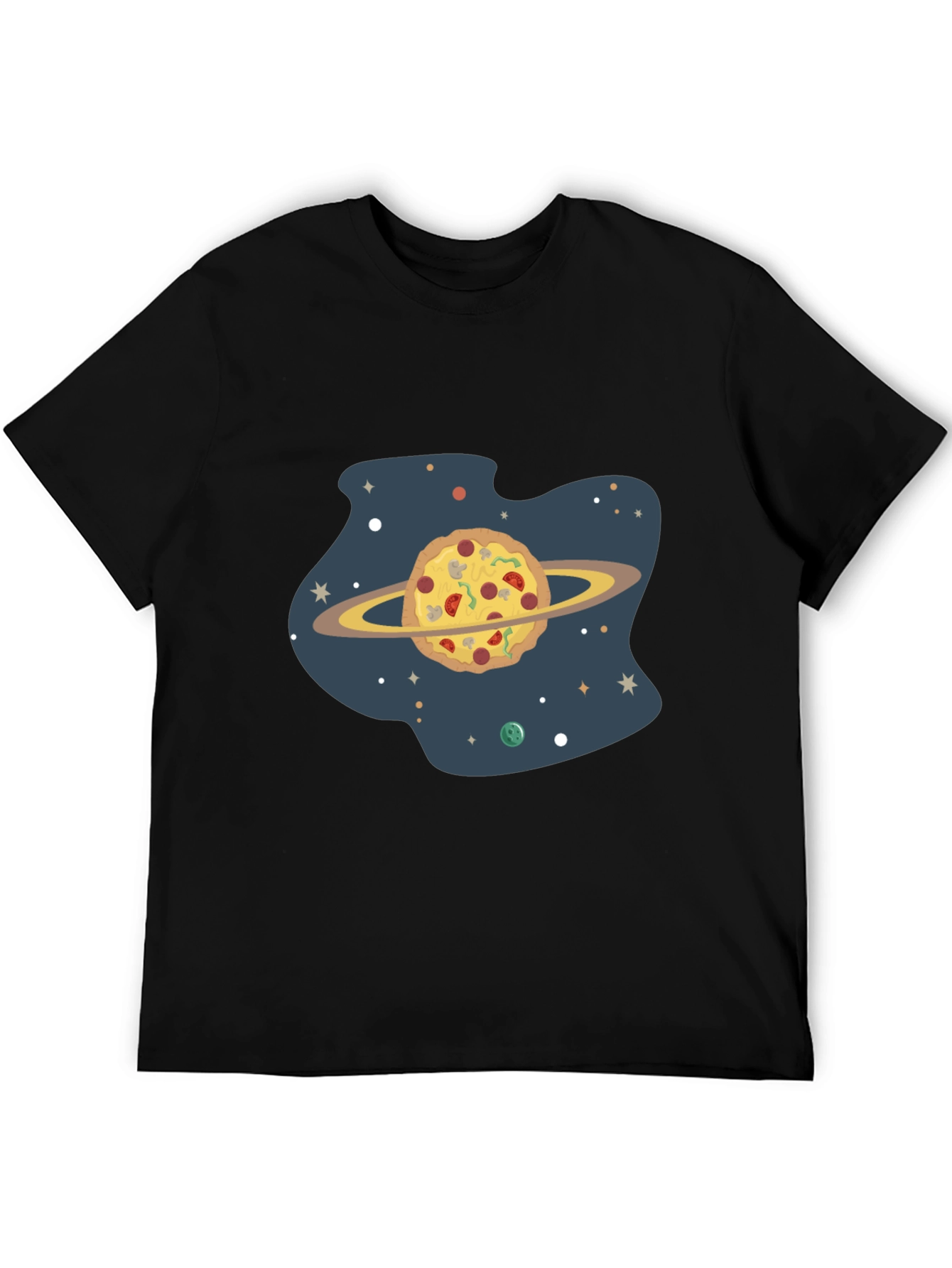 Black Pizza Planet Black Graphic Tee view 5