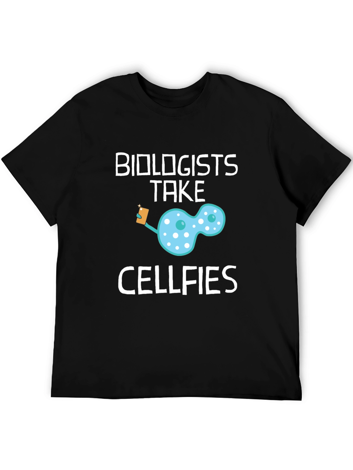Black Biologists Take Cellfies Funny Science T-Shirt view 5
