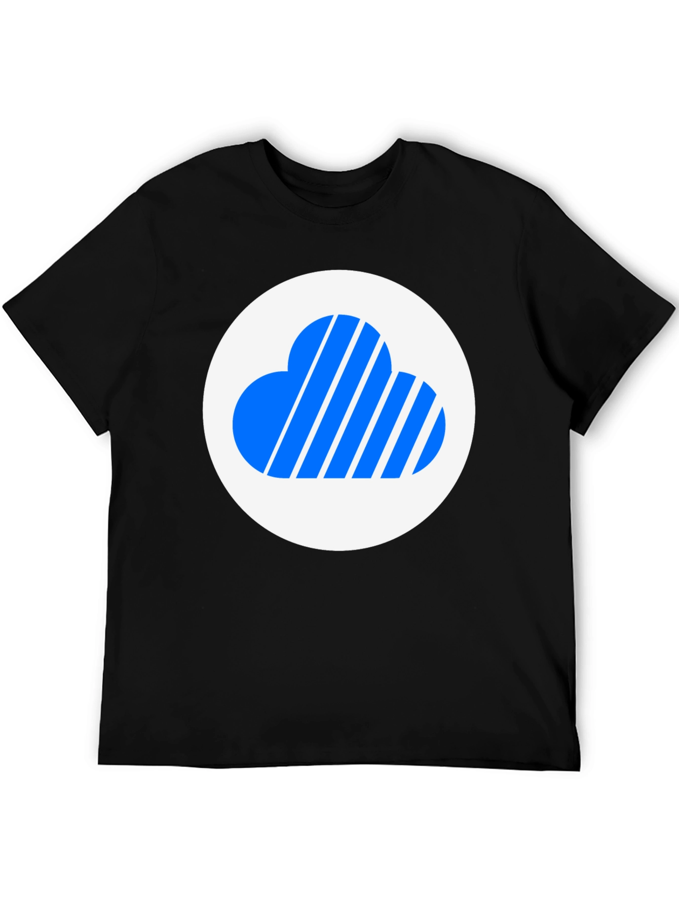 Black Cloud Logo Black T-Shirt - Modern Style view 5