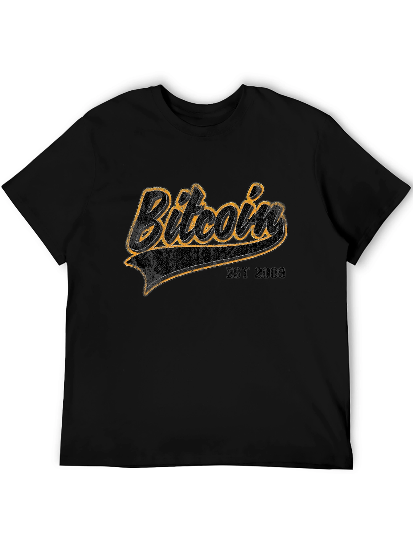 Black Bitcoin EST 2009 Black Graphic Tee view 5