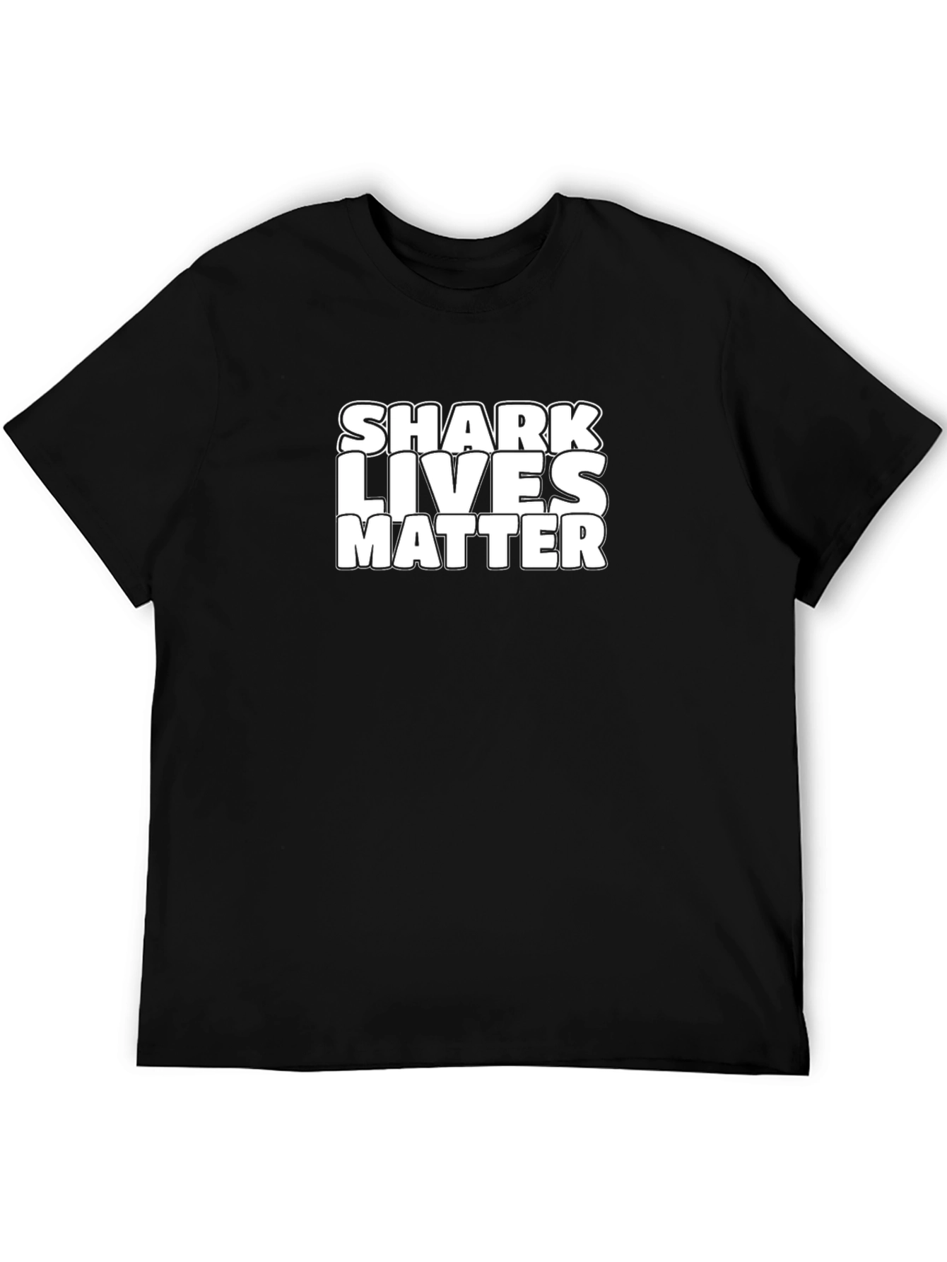 Black Shark Lives Matter Graphic Tee - Black Cotton T-Shirt view 5