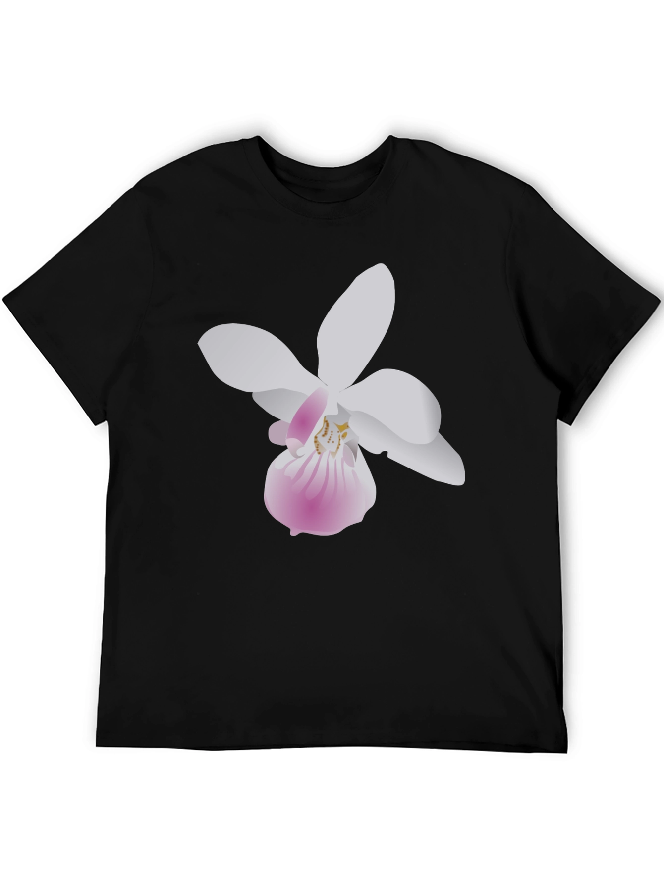 Black Floral Graphic Tee - Black Unisex T-Shirt view 5