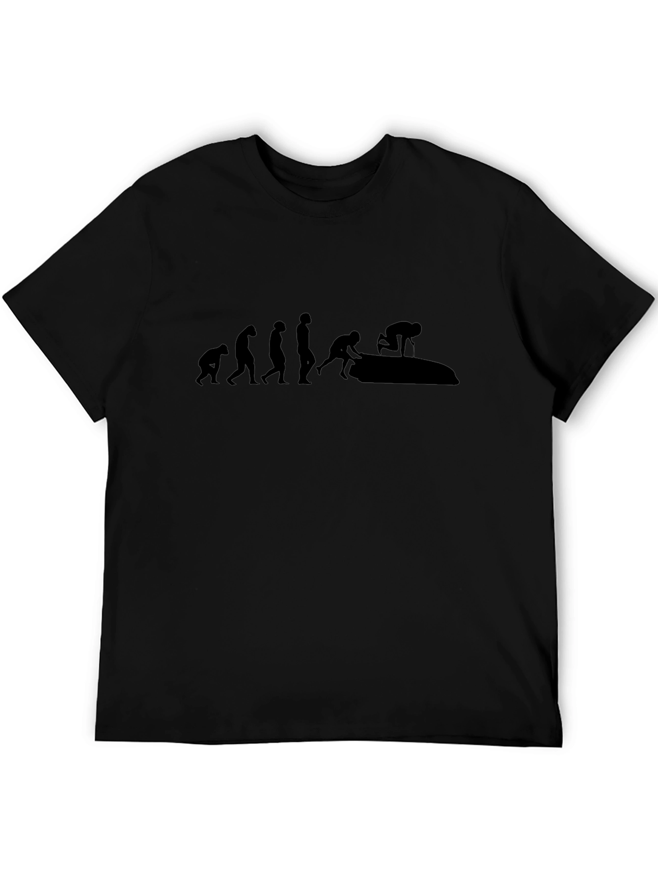 Black Evolution of Jetskiing Black T-Shirt view 5
