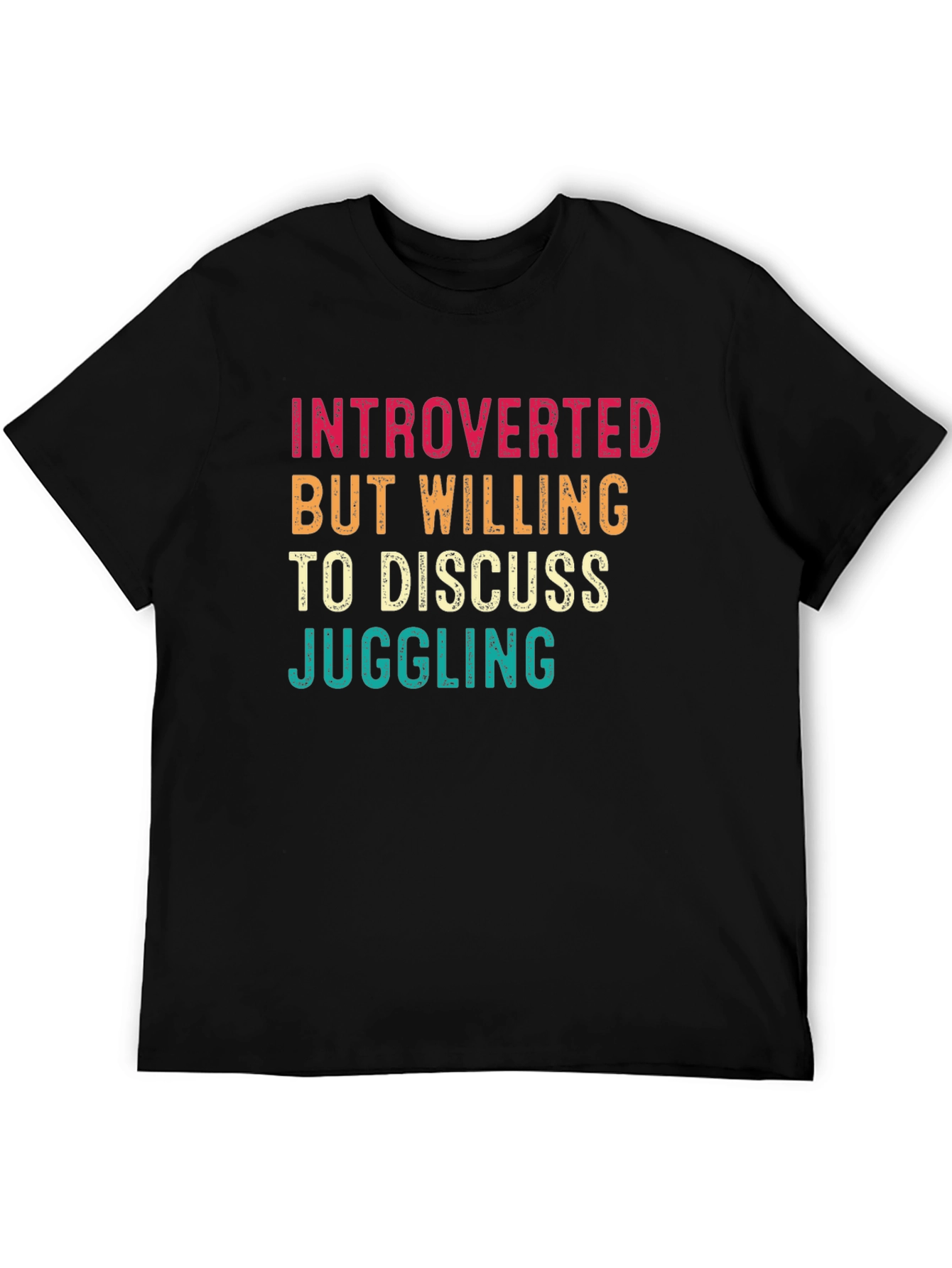 Black Introverted Juggling Enthusiast T-Shirt view 5