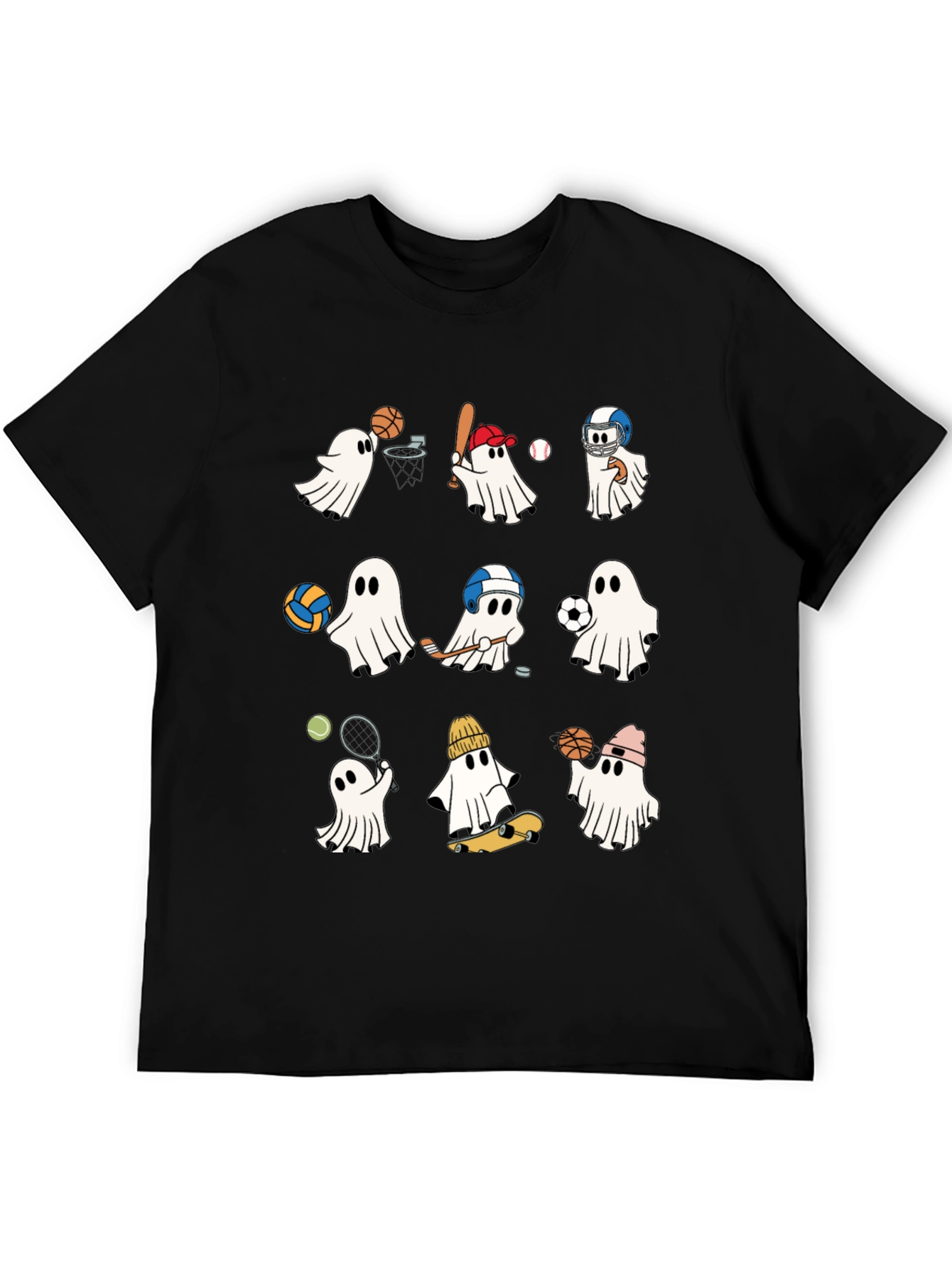 Black Sports Ghosts T-Shirt view 5