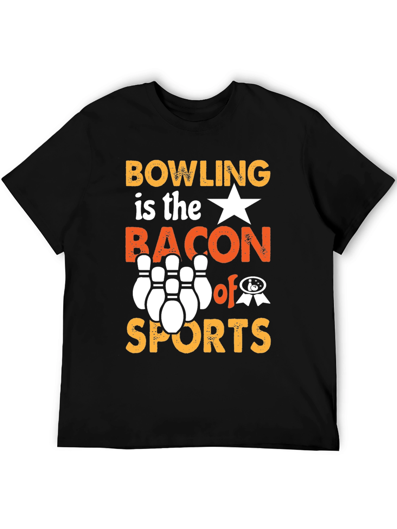 Black Bowling is the Bacon of Sports Graphic T-Shirt view 5