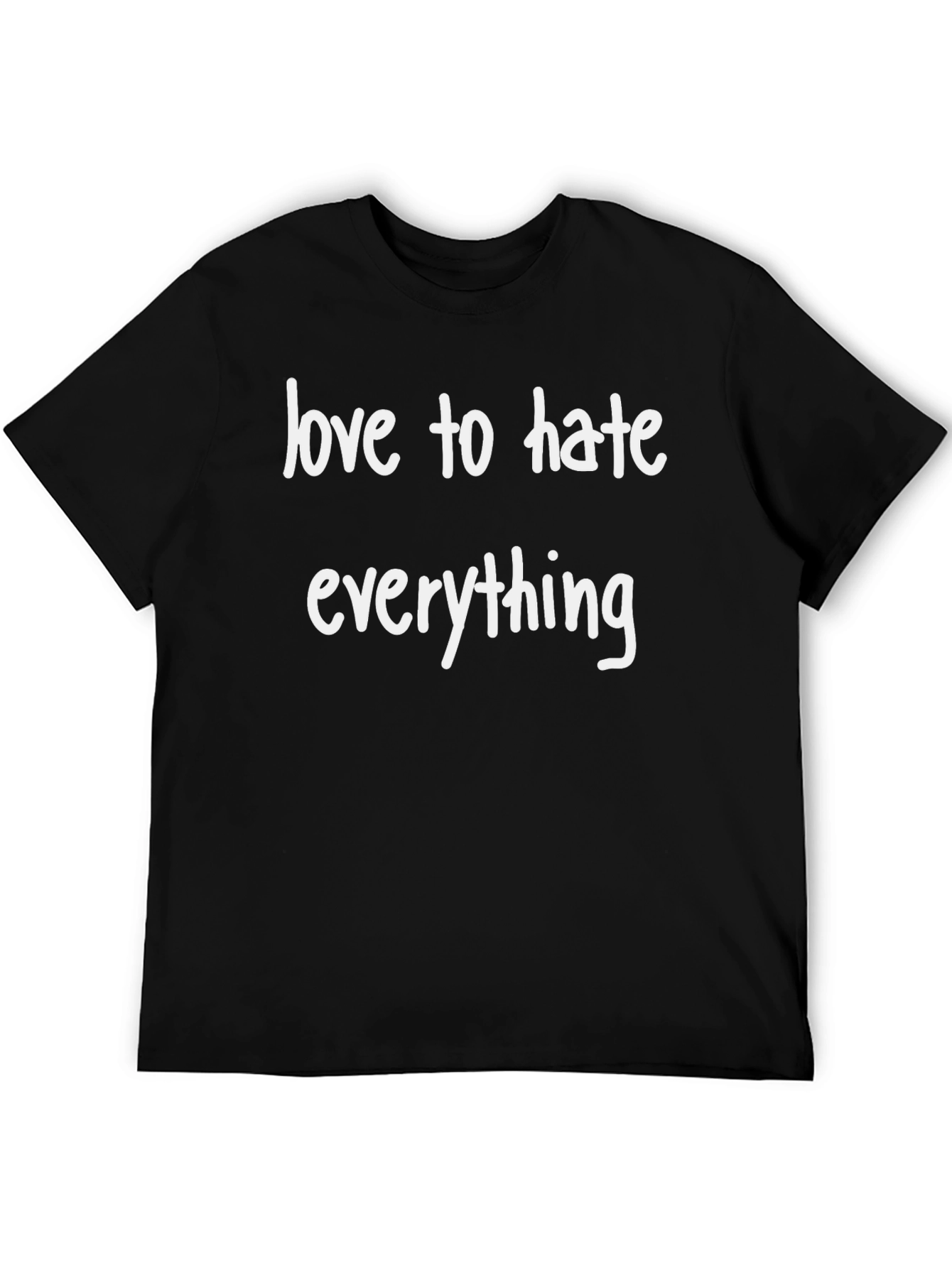 Black Love to Hate Everything Graphic Tee - Black T-Shirt view 5