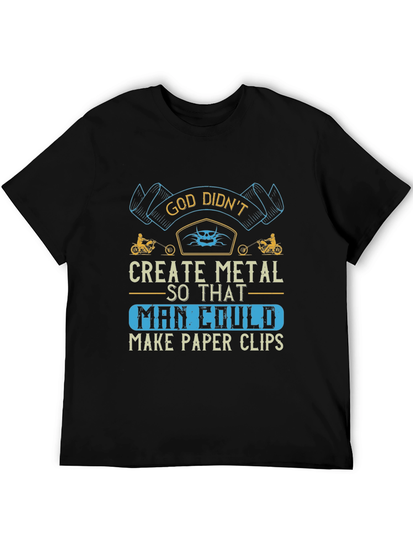 Black God Didn't Create Metal Funny Graphic T-Shirt view 5