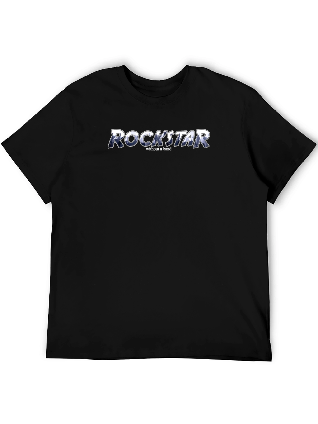 Black Rockstar Without a Band Graphic T-Shirt view 5