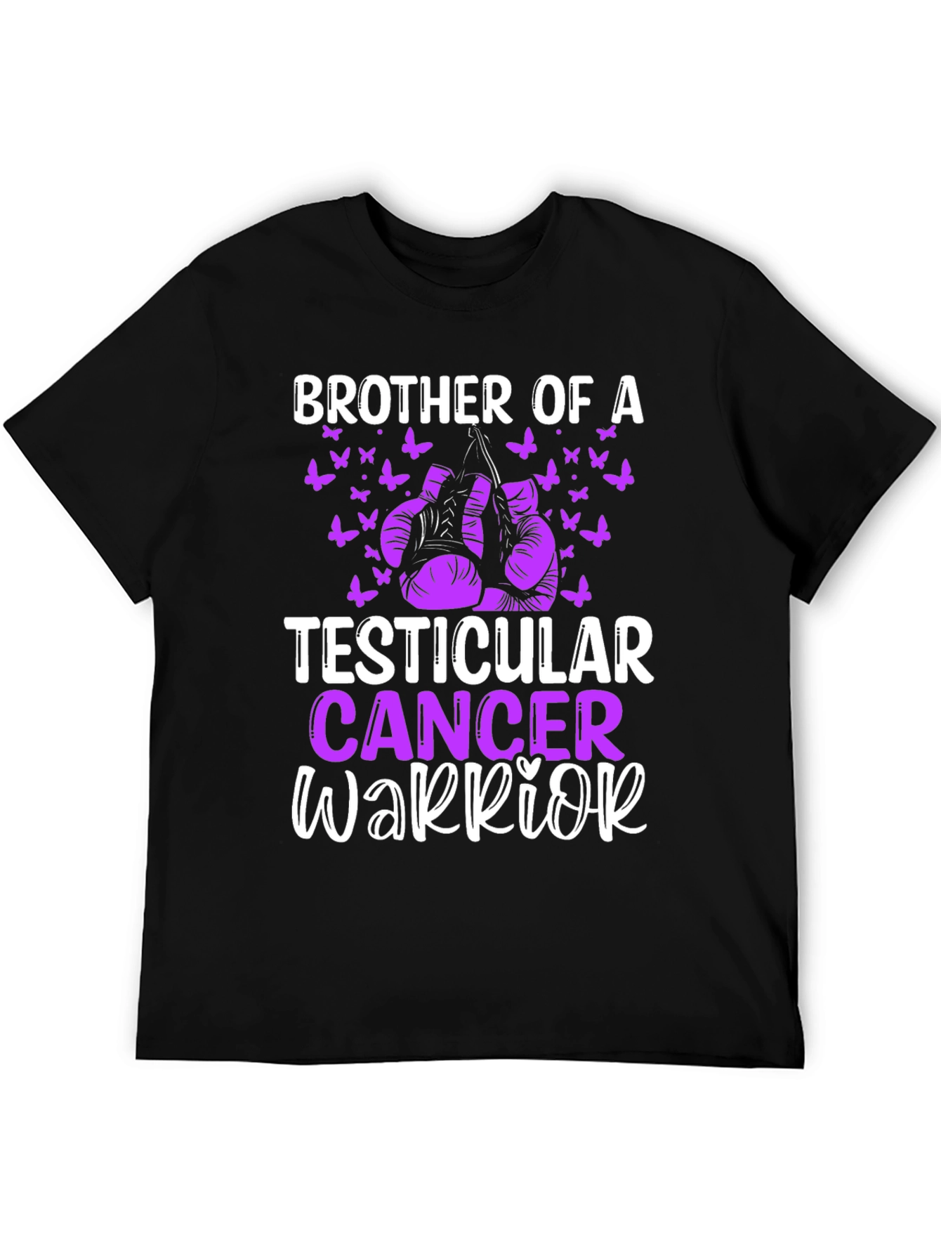 Black Brother of a Testicular Cancer Warrior T-Shirt view 5