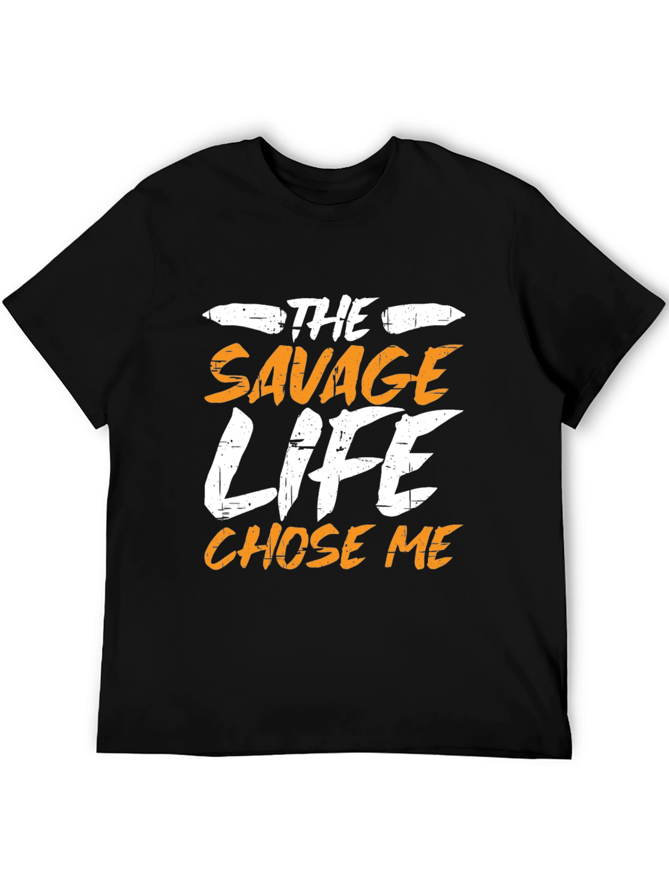 Black Savage Life Men's Graphic T-Shirt - Black view 5