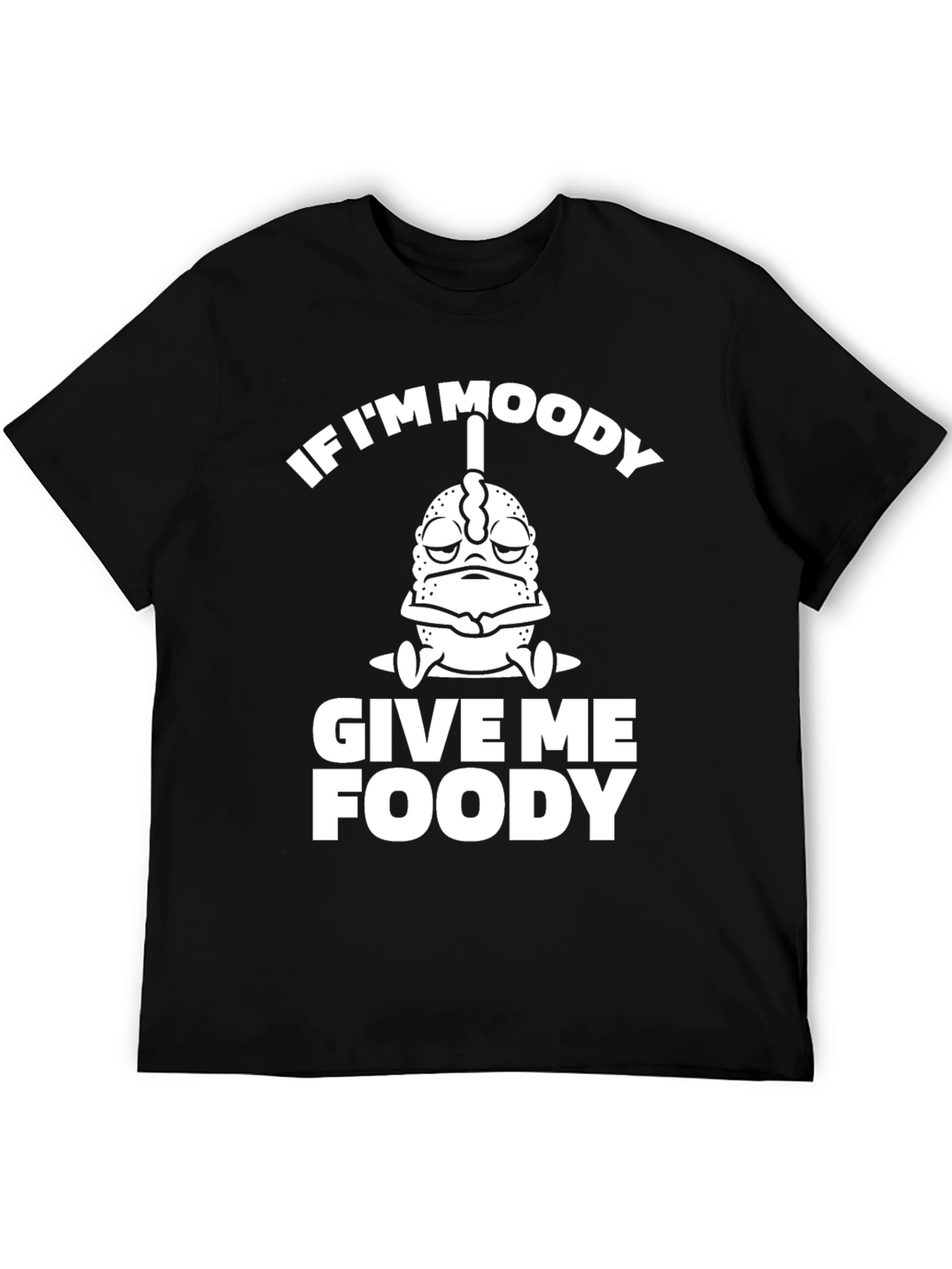 Black Moody Foody T-Shirt - Funny Foodie Tee view 5