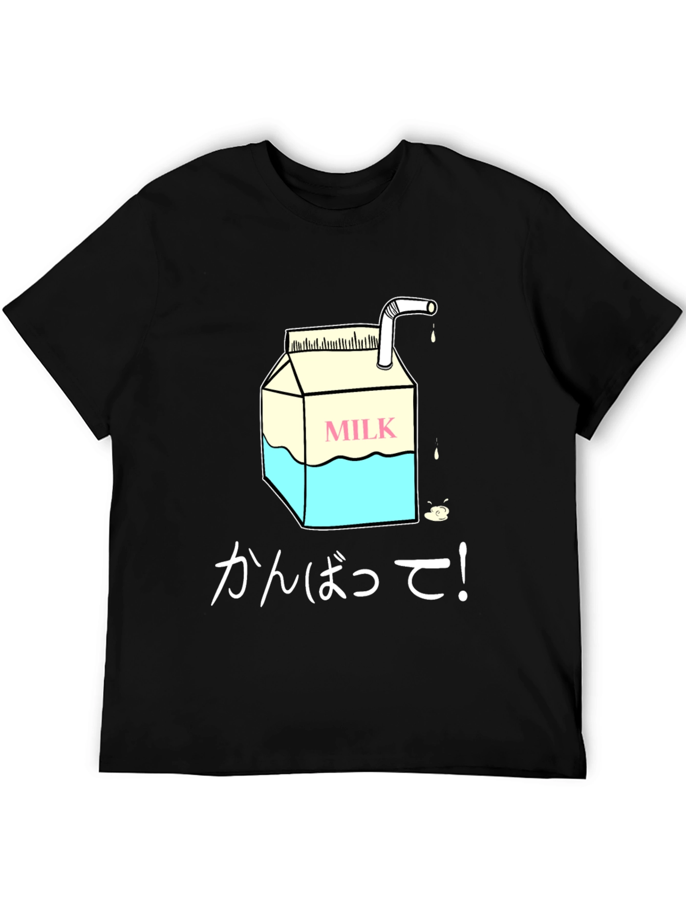 Black Milk Carton Graphic Tee - Japanese Text Design view 5