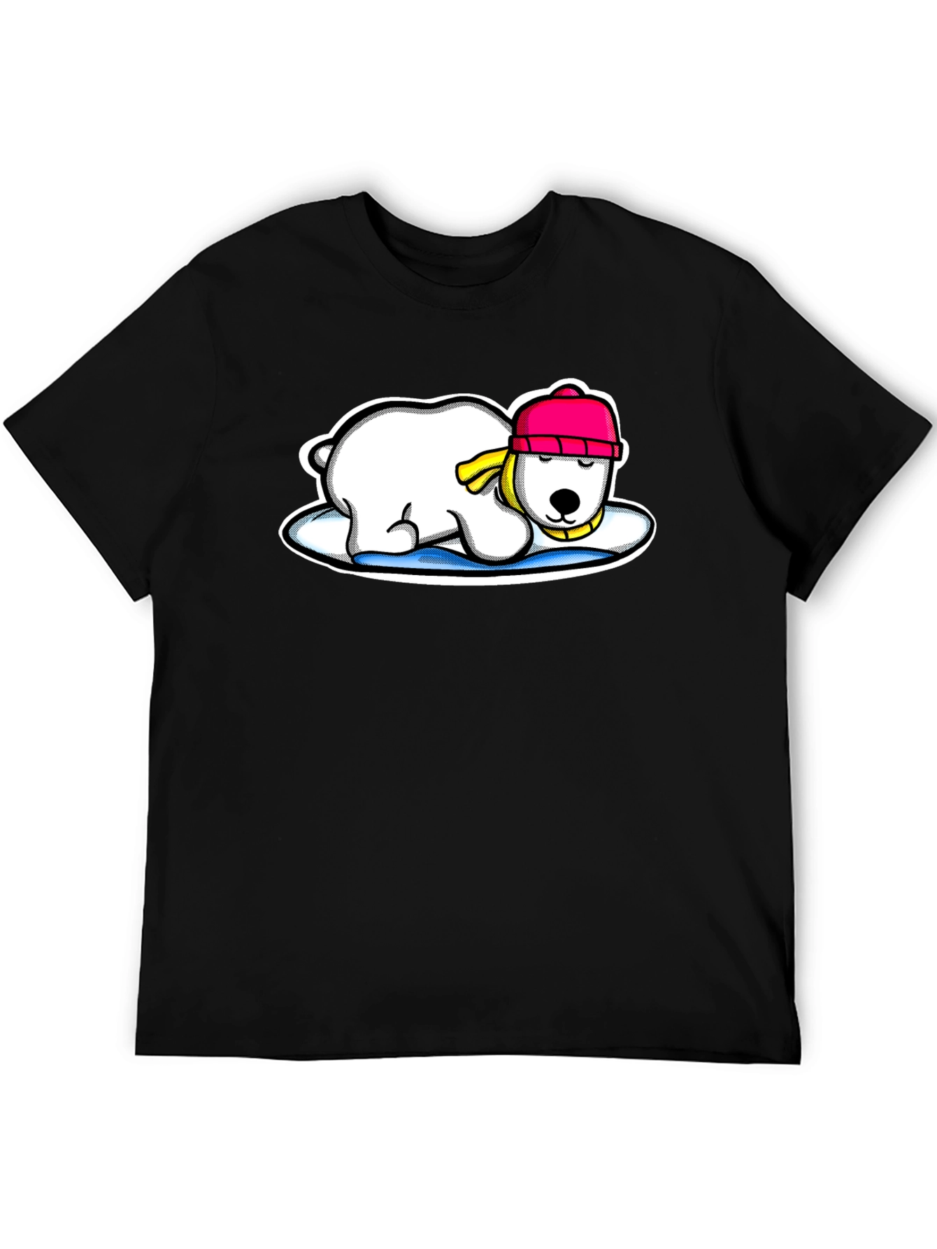 Black Polar Bear Graphic Tee - Cute Winter Style view 5