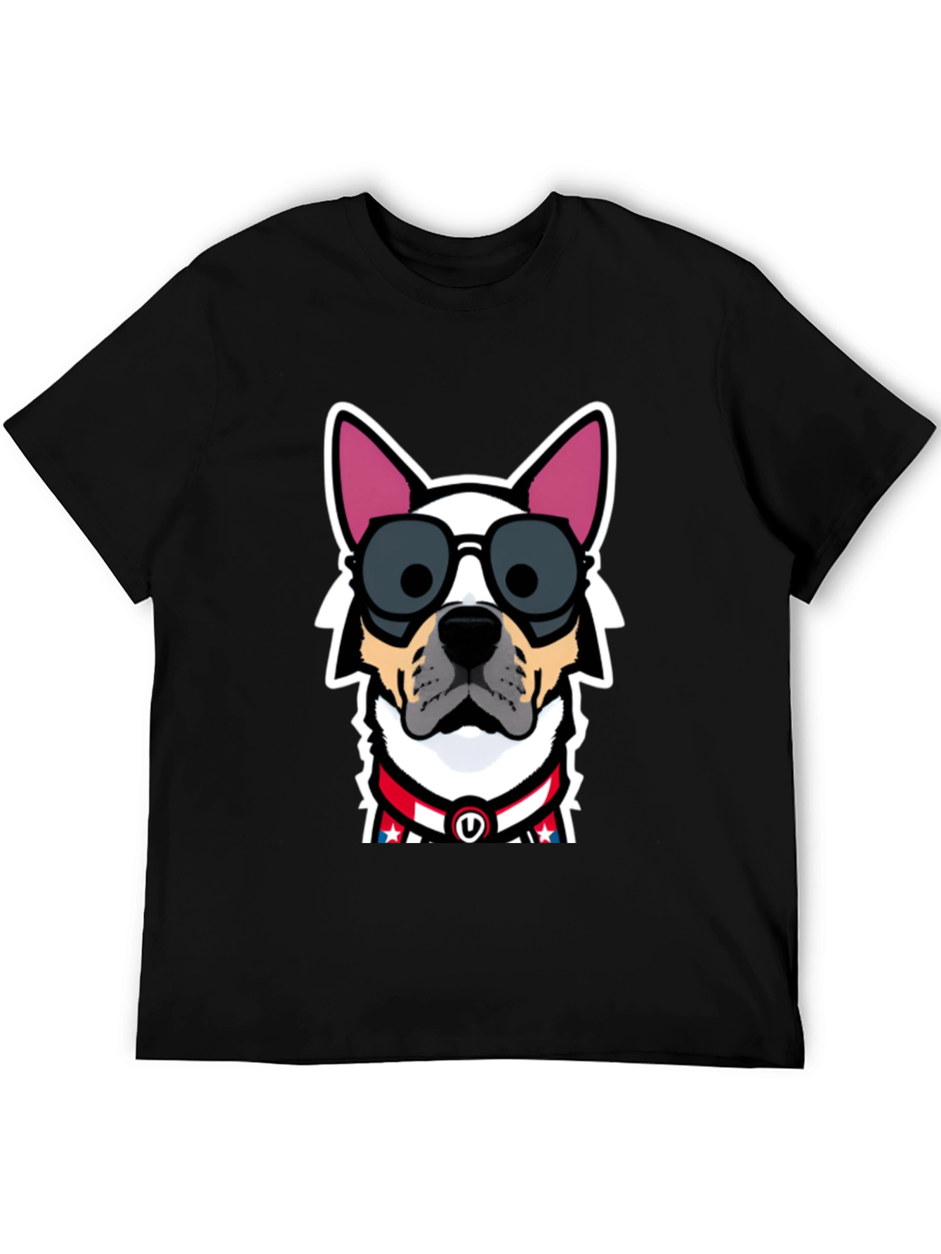 Black Cool Dog Graphic Tee - Patriotic Pup view 5