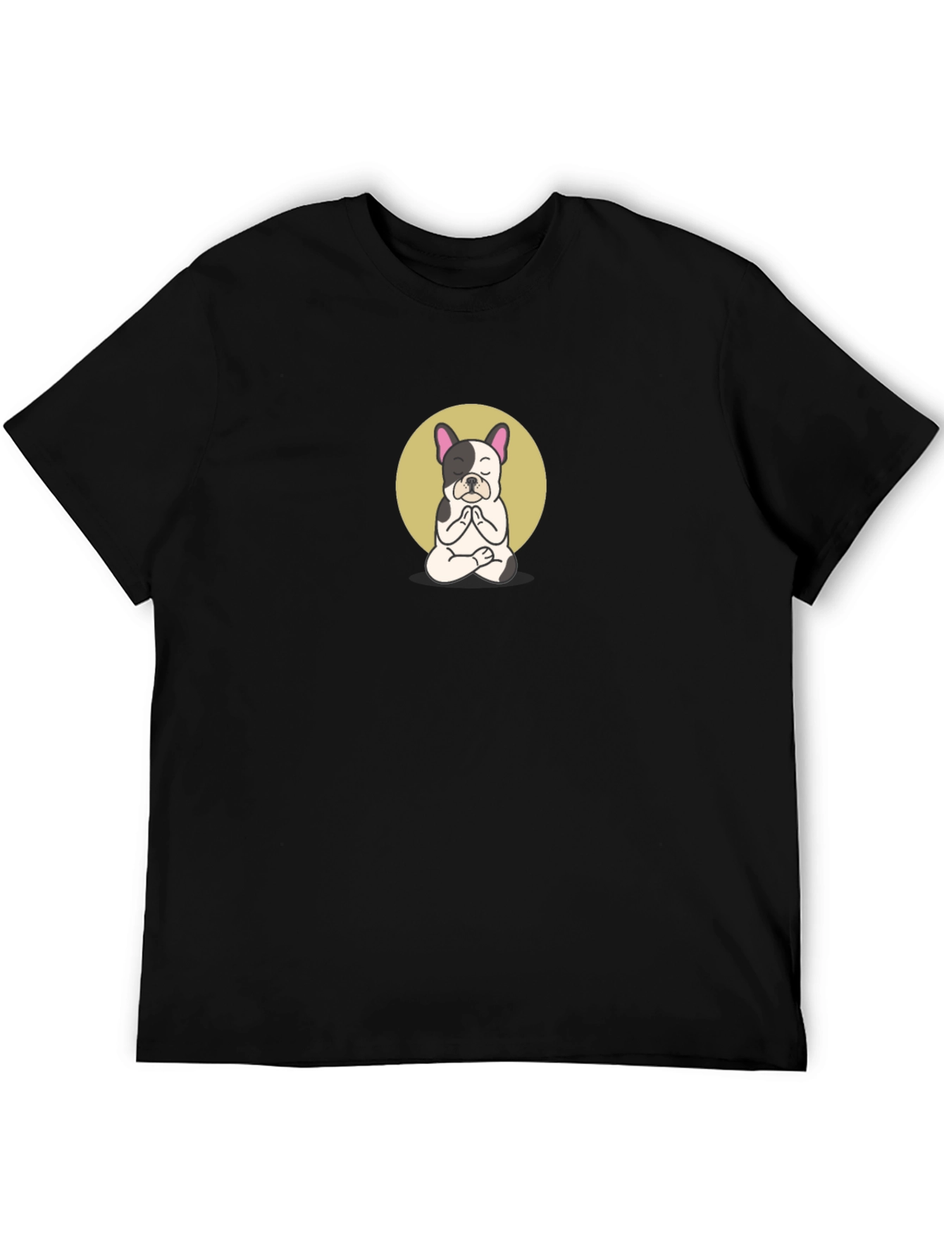Black Meditating French Bulldog Graphic Tee view 5